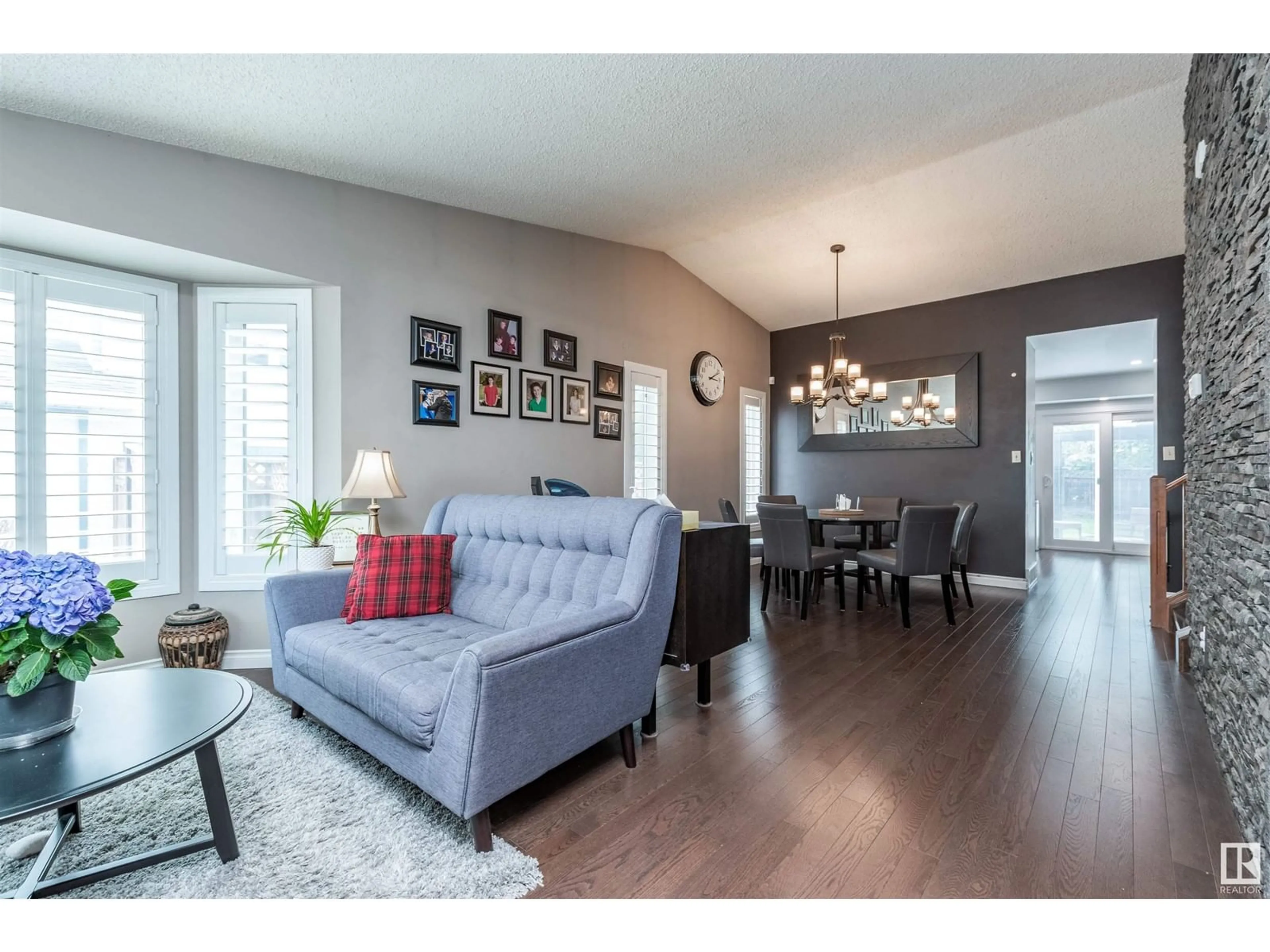Living room with furniture, wood/laminate floor for 9 COACHMAN, Sherwood Park Alberta T8H1B7