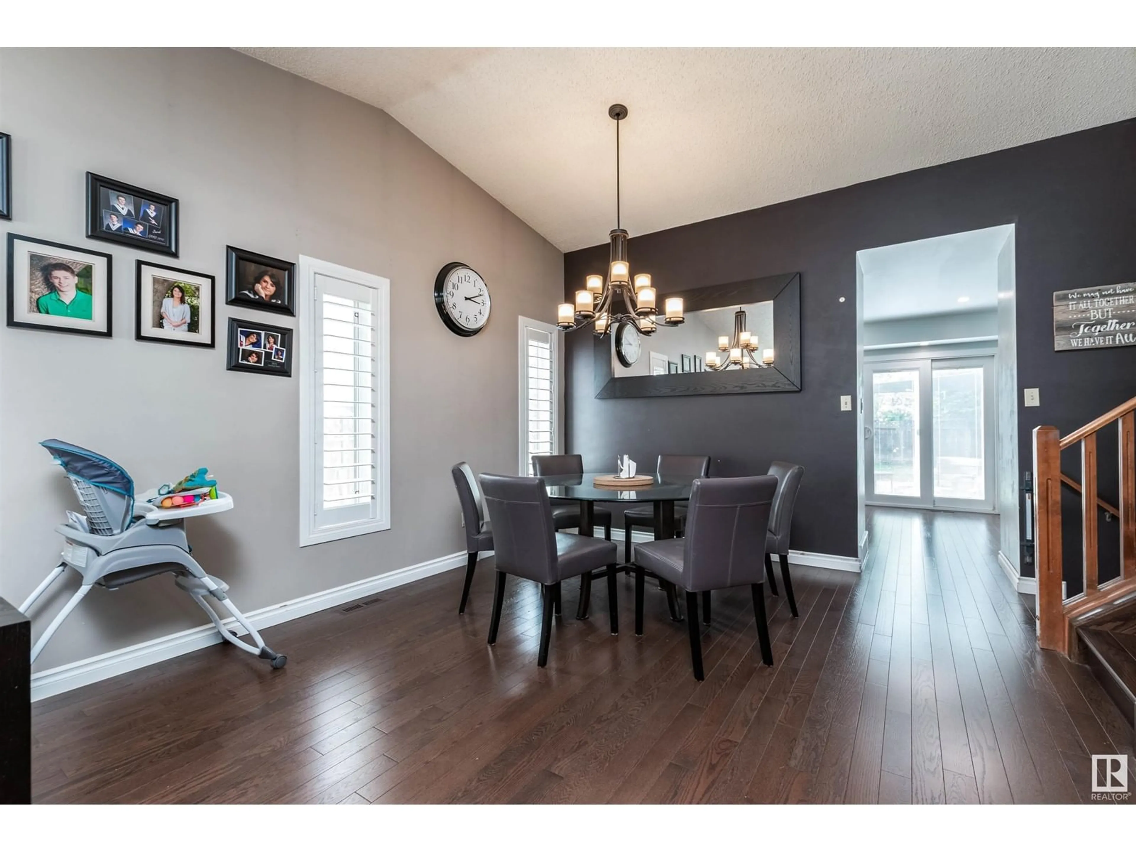 Dining room, wood/laminate floor for 9 COACHMAN, Sherwood Park Alberta T8H1B7