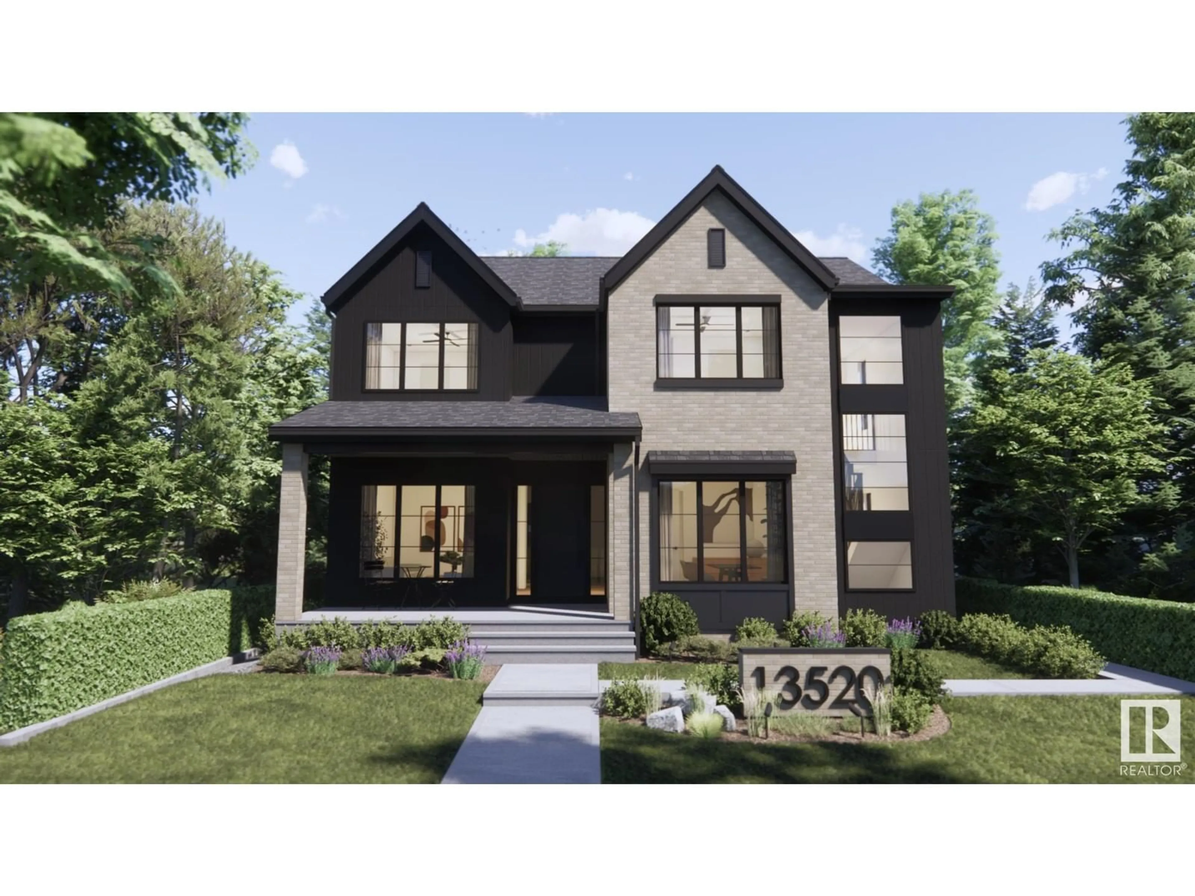 Home with brick exterior material, street for 13520 101 AV, Edmonton Alberta T5N0J5