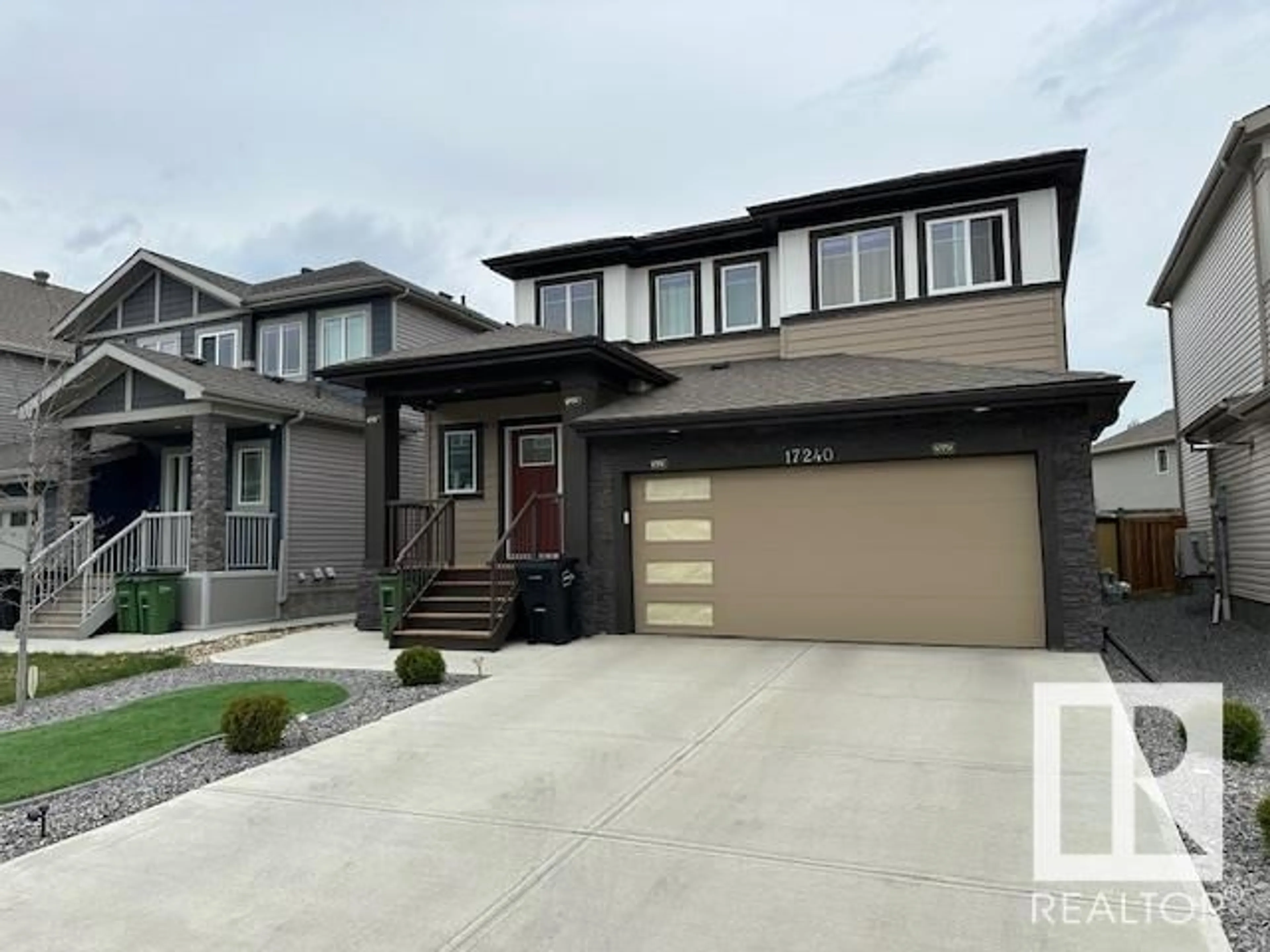 Home with vinyl exterior material, street for SW - 17240 9 AV, Edmonton Alberta T6W3V4