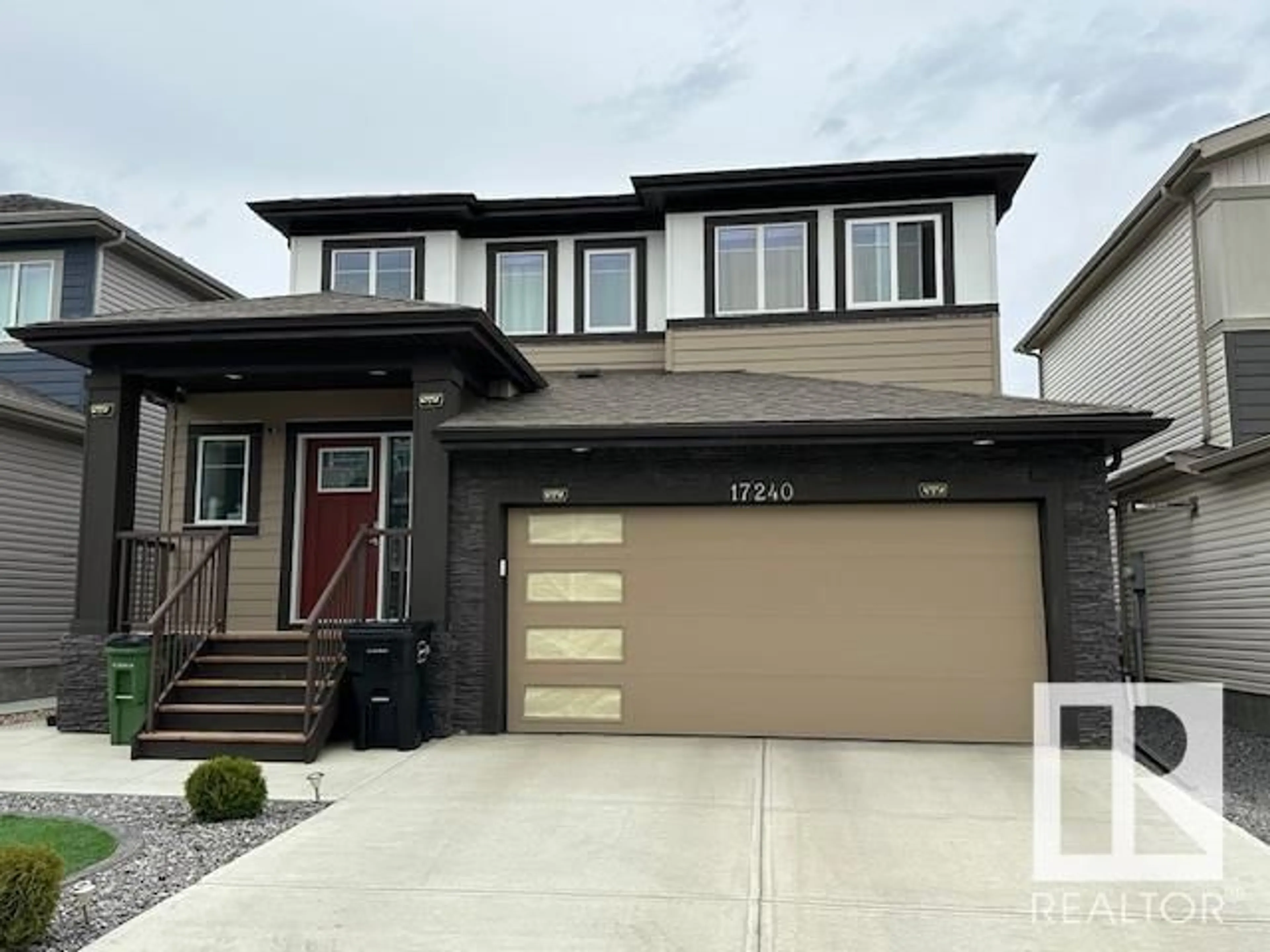 Home with vinyl exterior material, street for SW - 17240 9 AV, Edmonton Alberta T6W3V4
