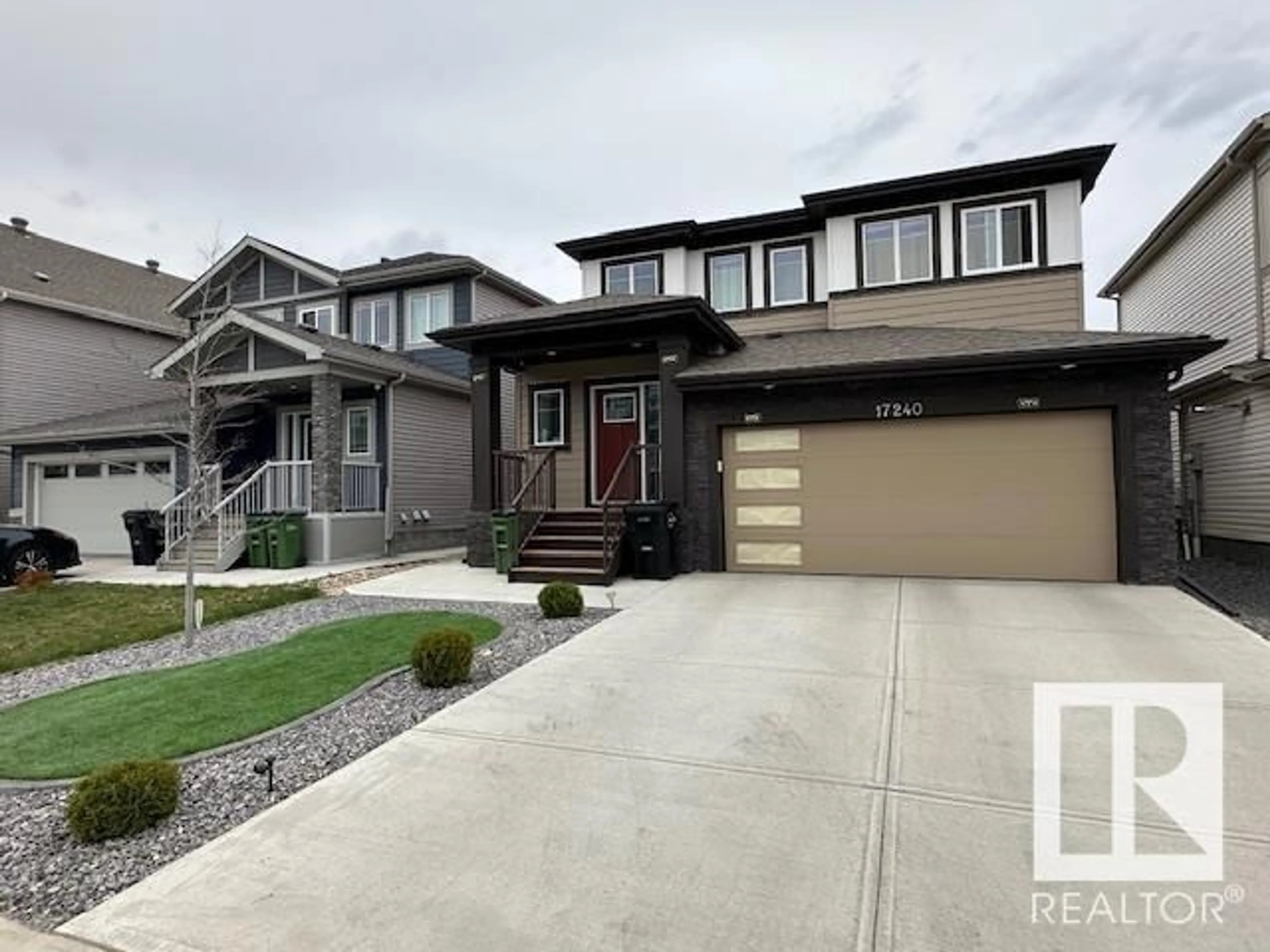 Home with vinyl exterior material, street for SW - 17240 9 AV, Edmonton Alberta T6W3V4