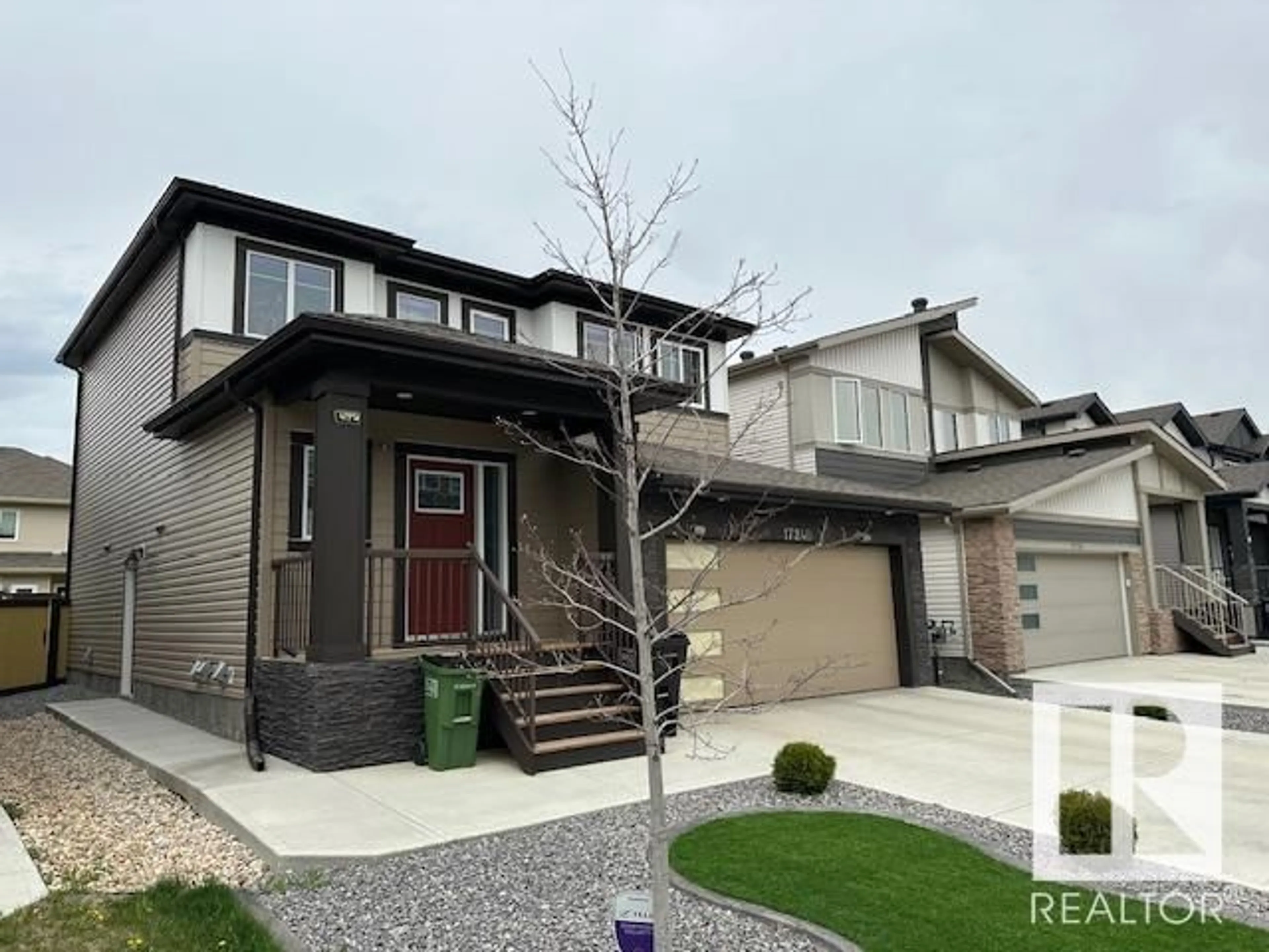 Home with vinyl exterior material, street for SW - 17240 9 AV, Edmonton Alberta T6W3V4