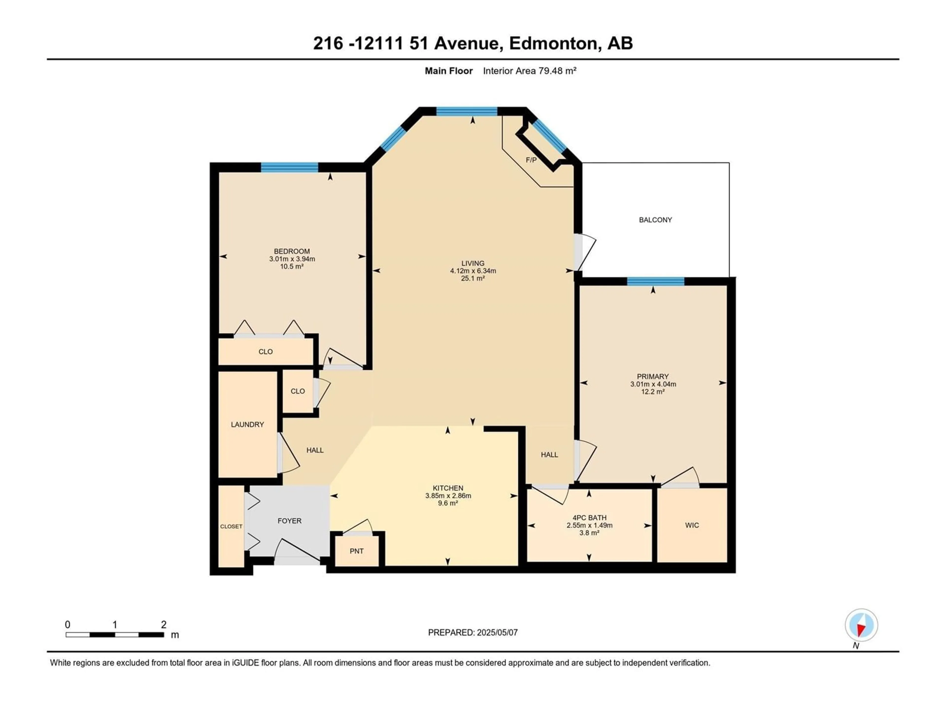 Floor plan for #216 - 12111 51 AV, Edmonton Alberta T6H6A3