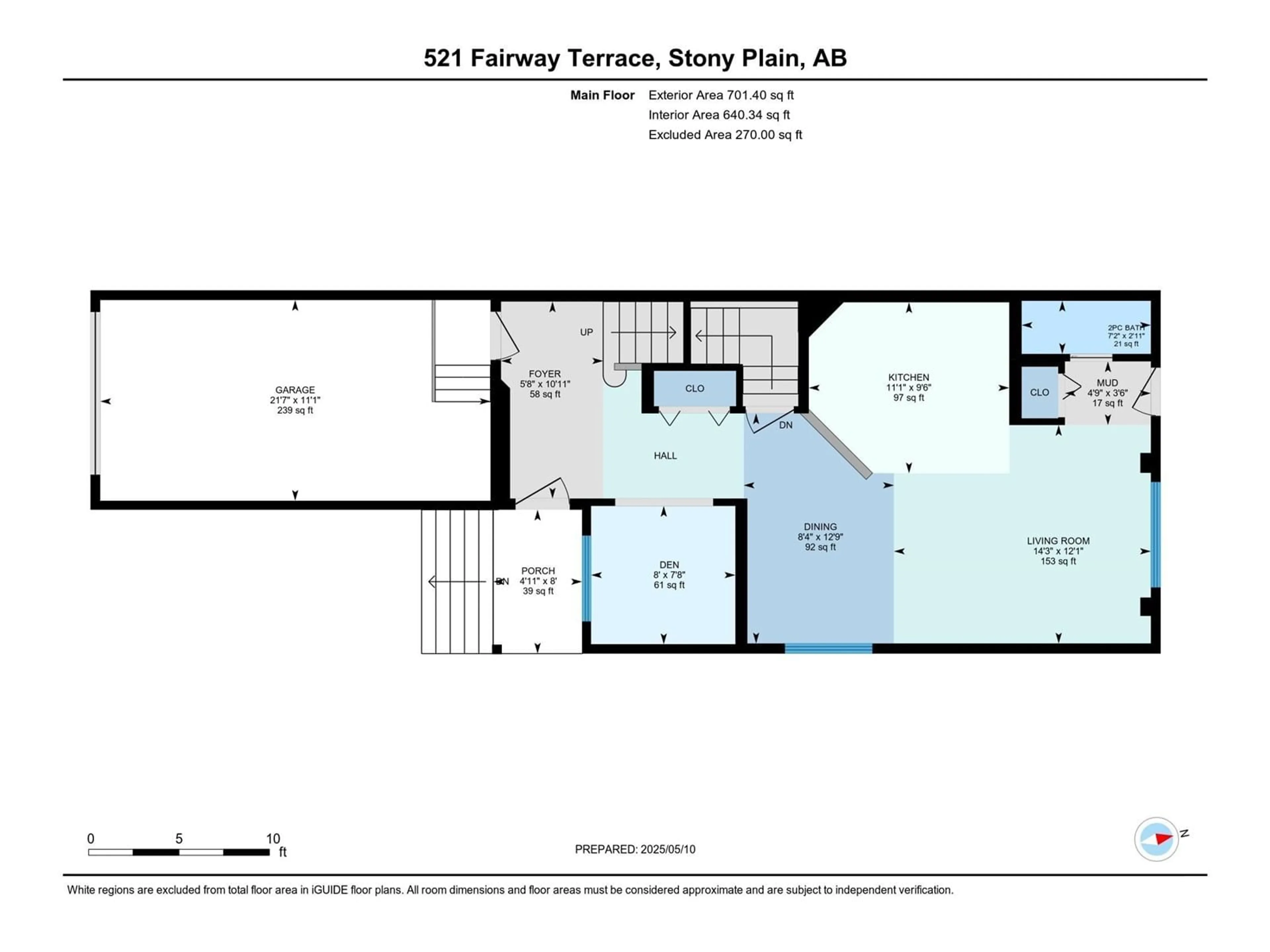 Floor plan for 521 FAIRWAY TC, Stony Plain Alberta T7Z0G9