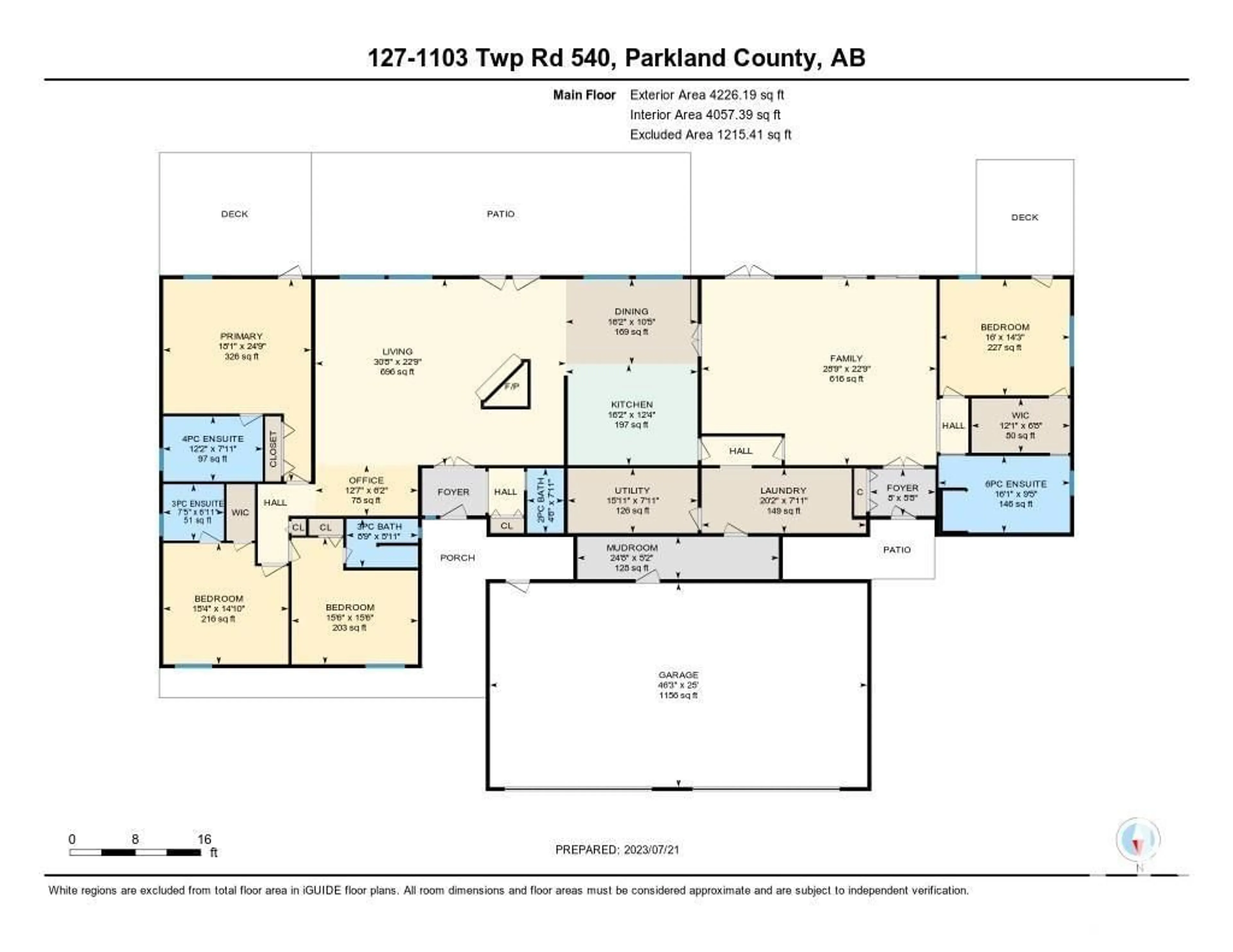 Floor plan for 127 - 1103 TWP RD 540, Rural Parkland County Alberta T7Y0A6