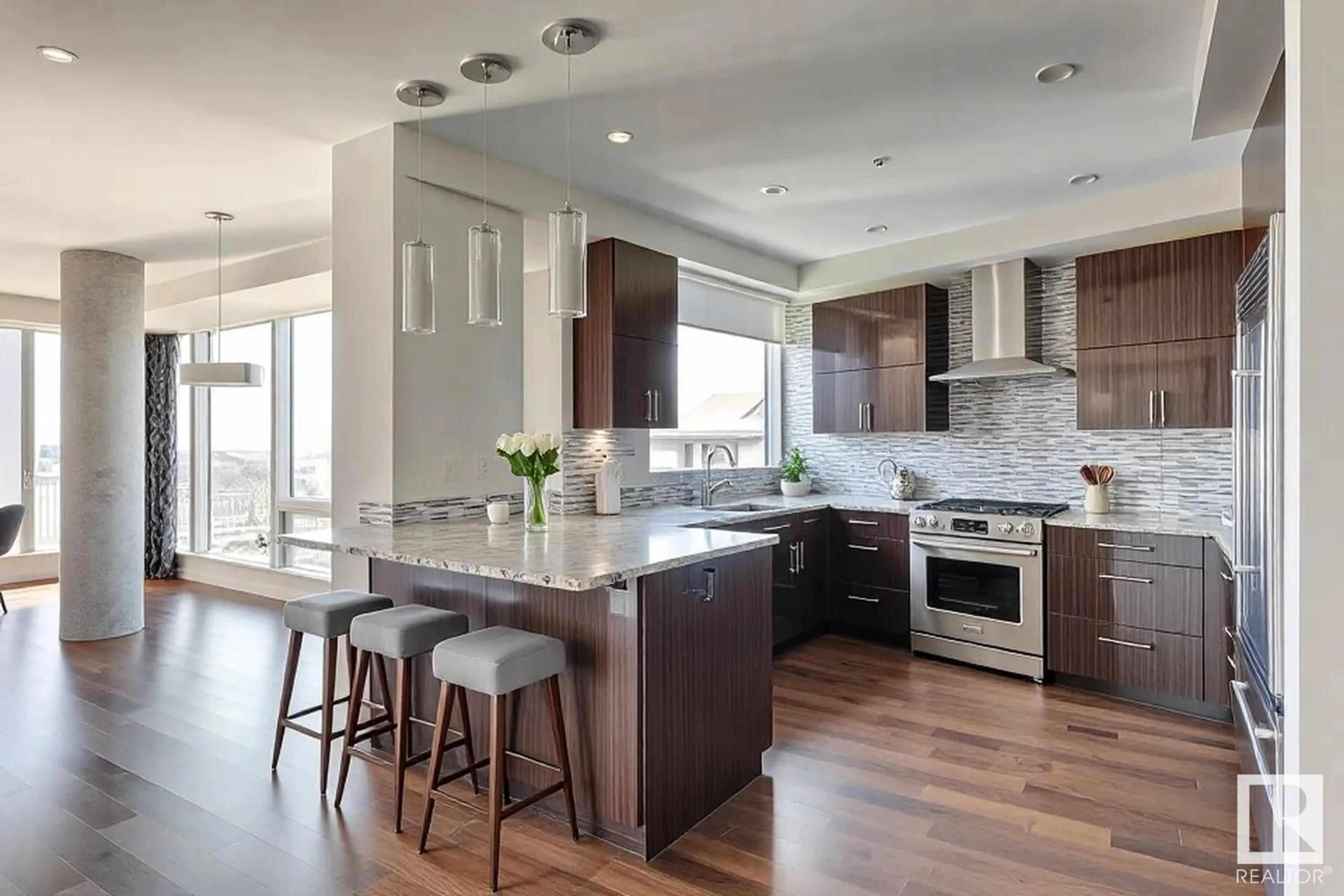 Contemporary kitchen, unknown for #504 - 11969 JASPER AV, Edmonton Alberta T5K0P1