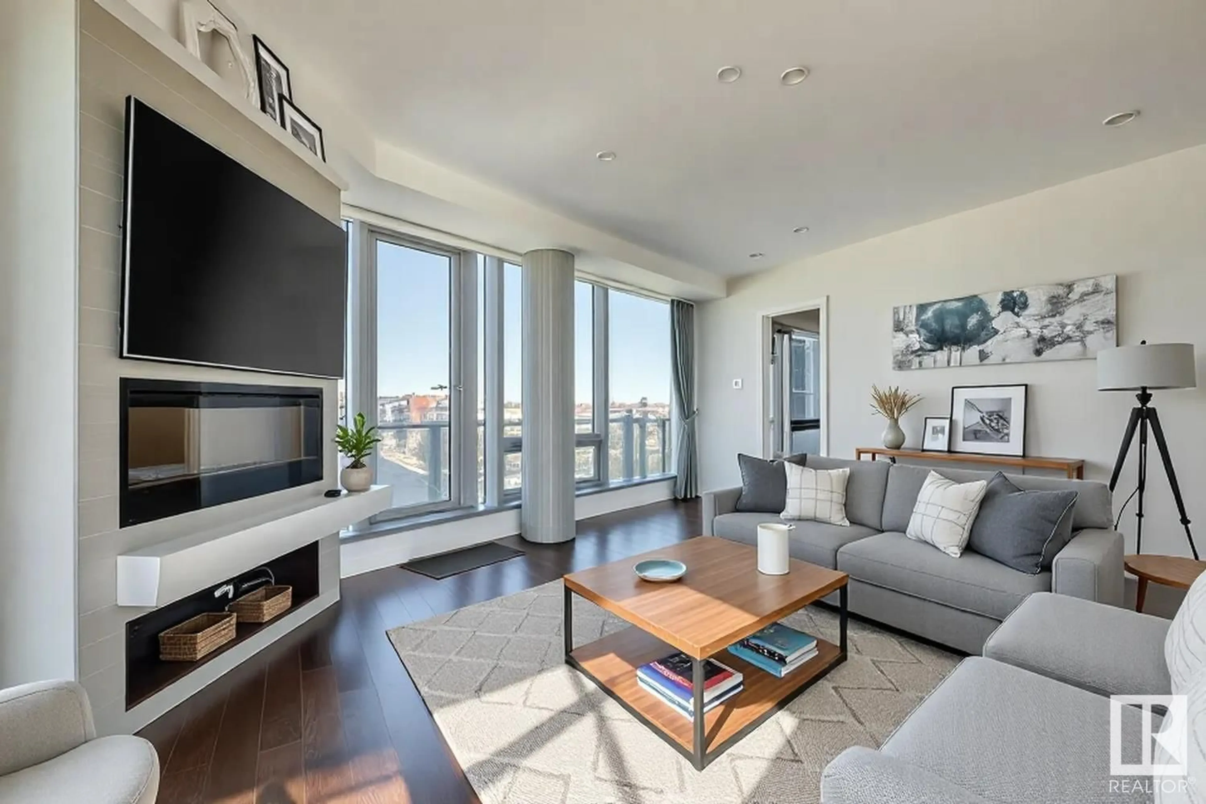 Living room with furniture, unknown for #504 - 11969 JASPER AV, Edmonton Alberta T5K0P1