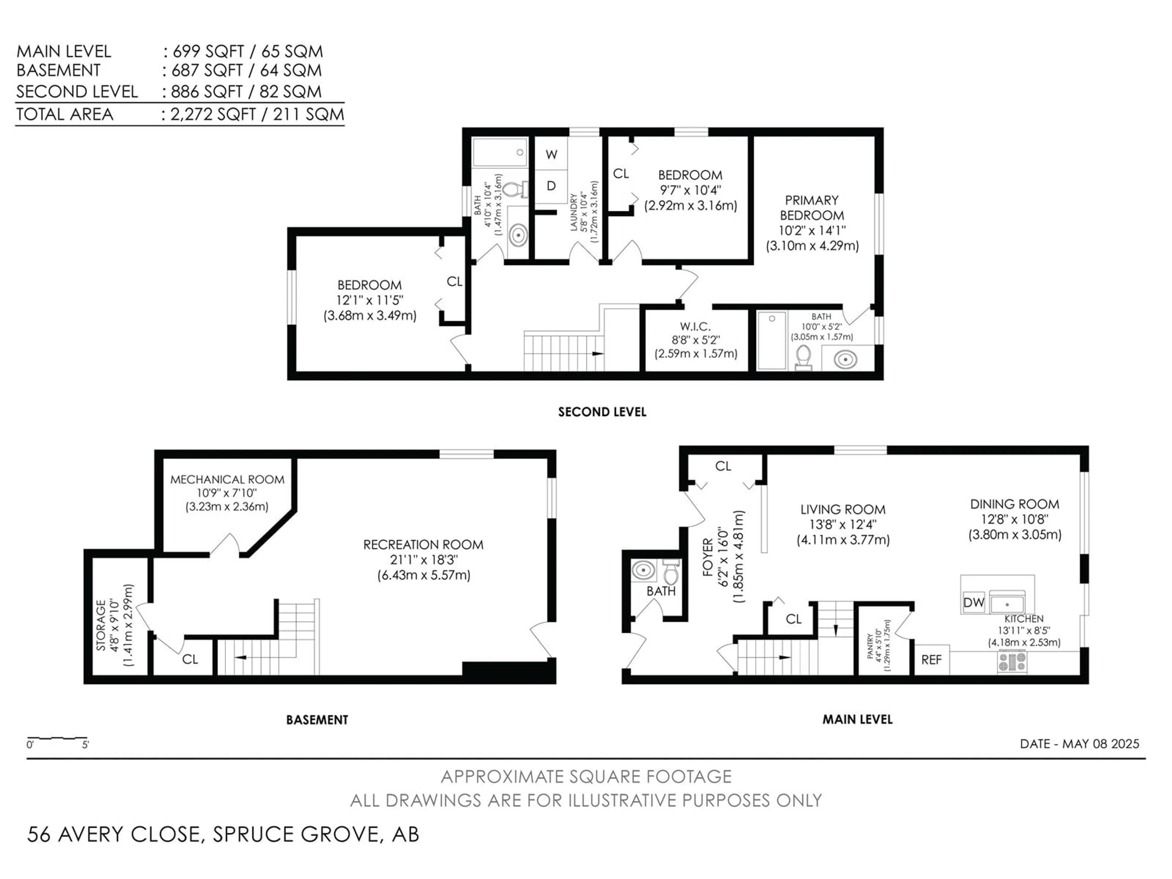 Floor plan for 56 AVERY COVE, Spruce Grove Alberta T7X0X8