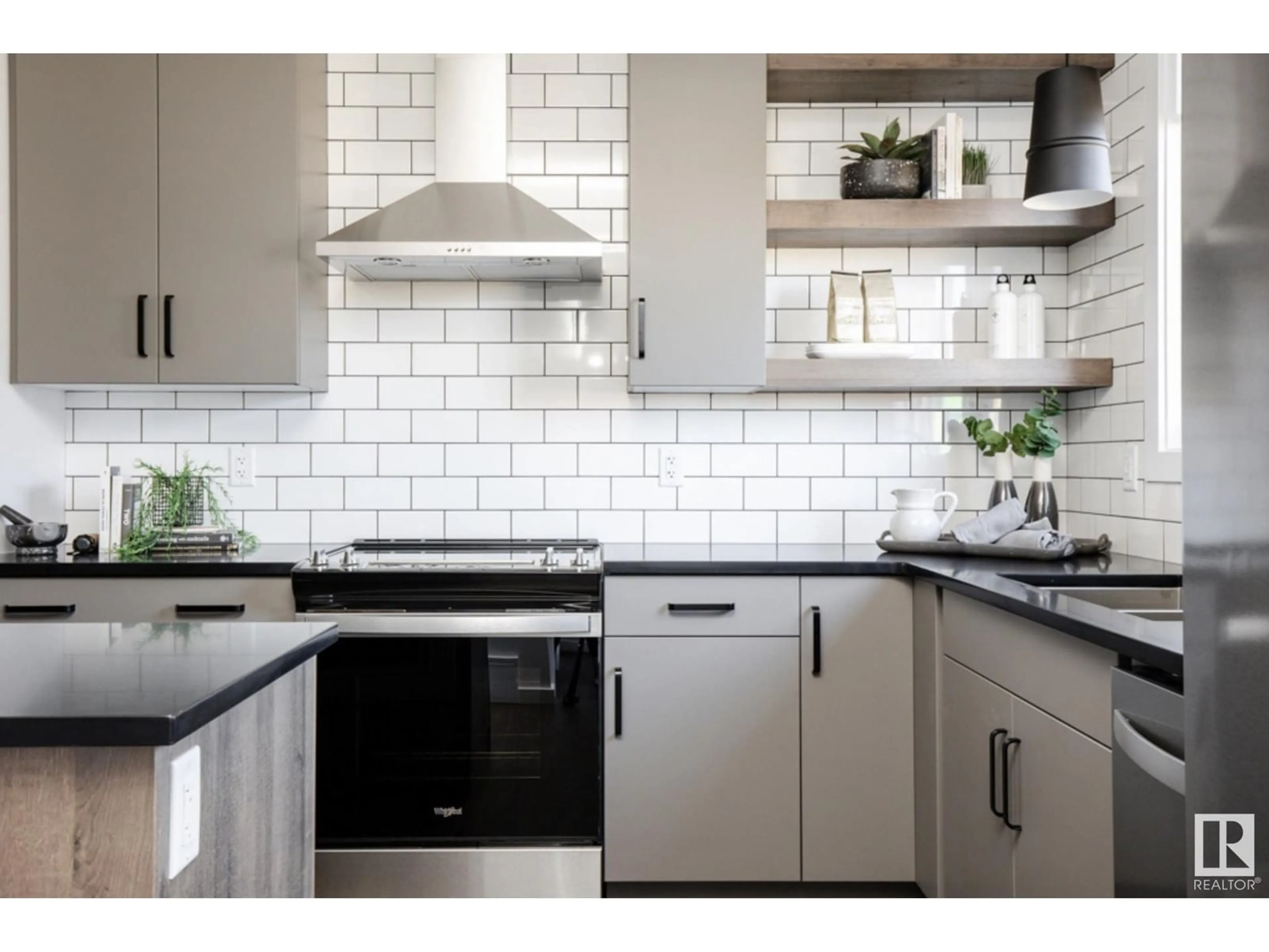 Contemporary kitchen, ceramic/tile floor for NW - 21120 25 AVE, Edmonton Alberta T6M3H1