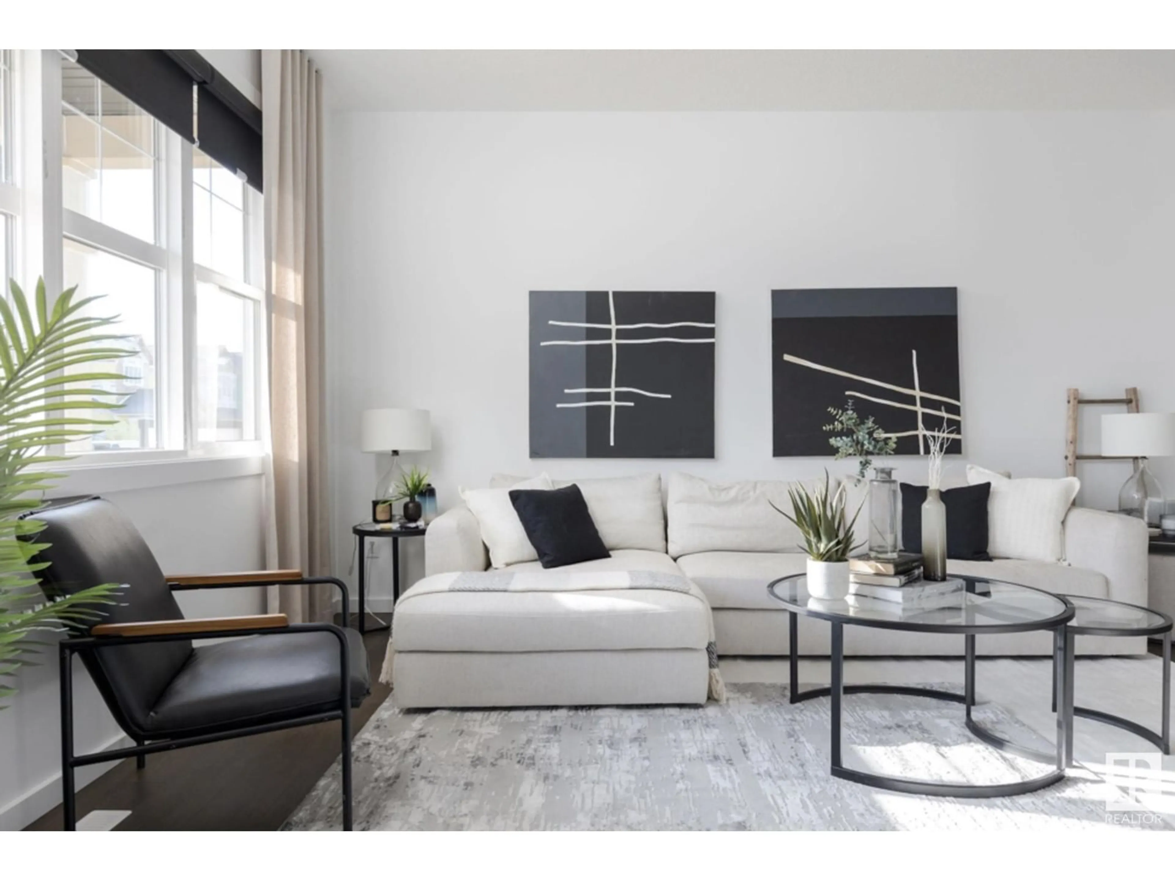 Living room with furniture, unknown for NW - 21120 25 AVE, Edmonton Alberta T6M3H1