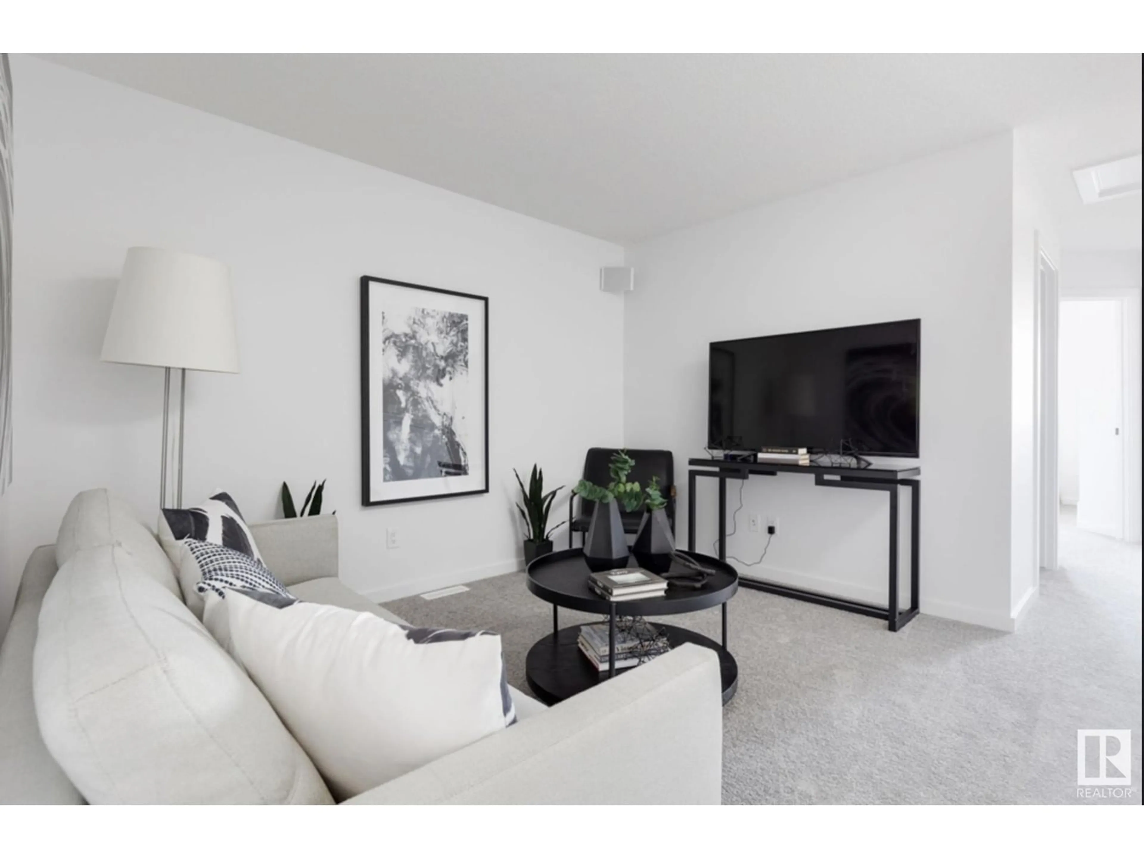Living room with furniture, unknown for NW - 21120 25 AVE, Edmonton Alberta T6M3H1