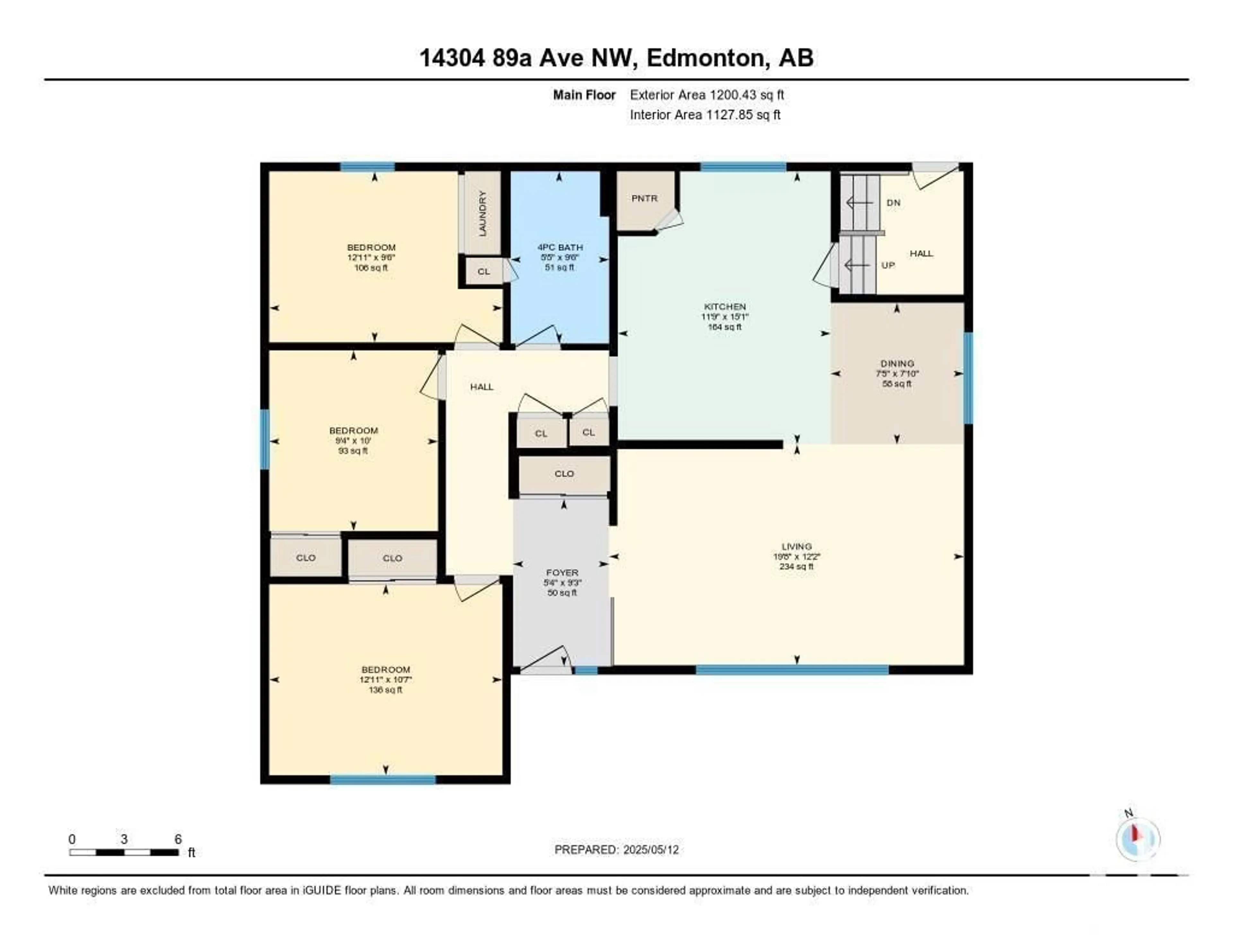 Floor plan for 14304 89A AV, Edmonton Alberta T5R4S7