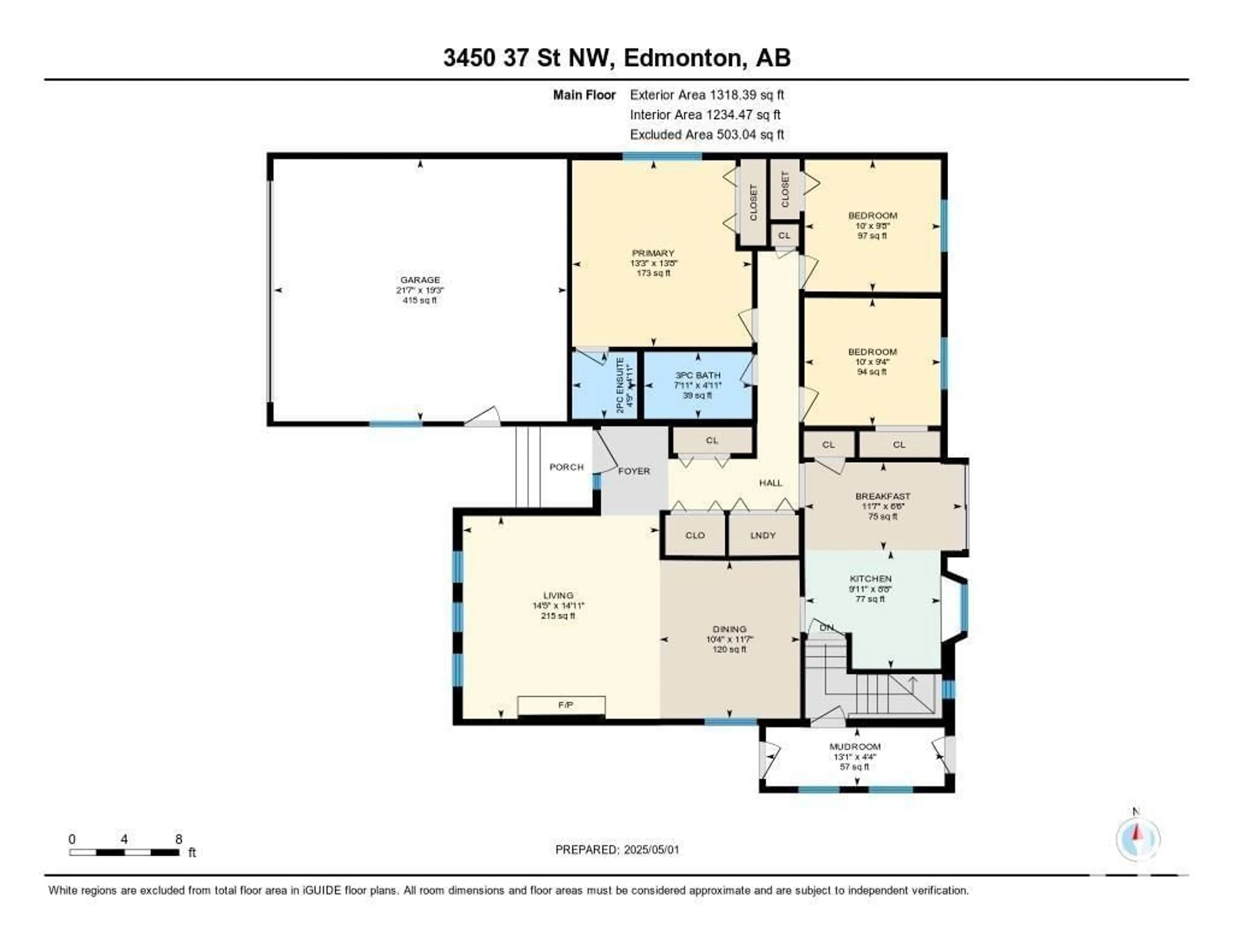 Floor plan for NW - 3450 37 ST, Edmonton Alberta T6L4Y9