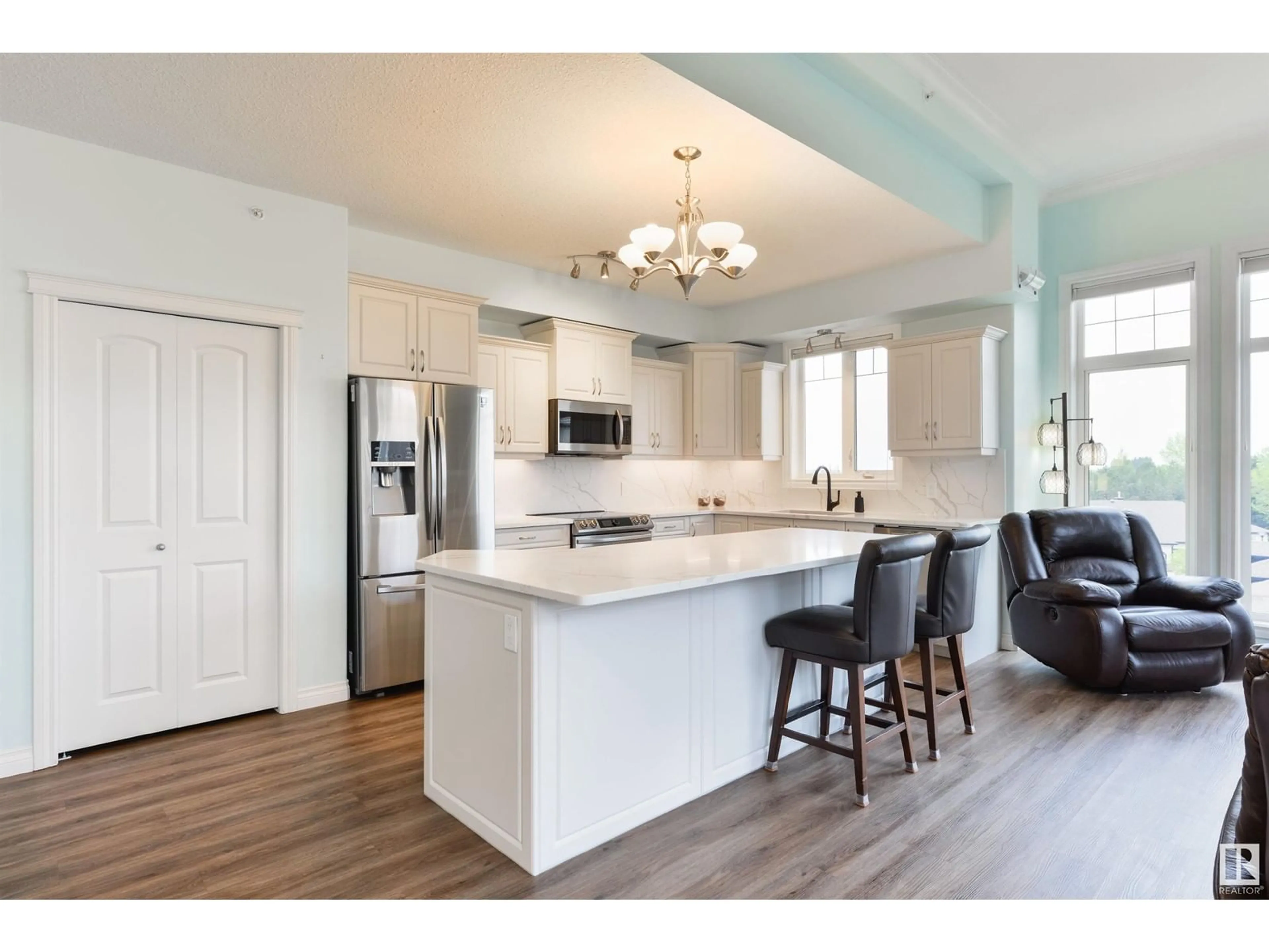 Open concept kitchen, unknown for #421 - 12408 15 AV, Edmonton Alberta T6W1X2