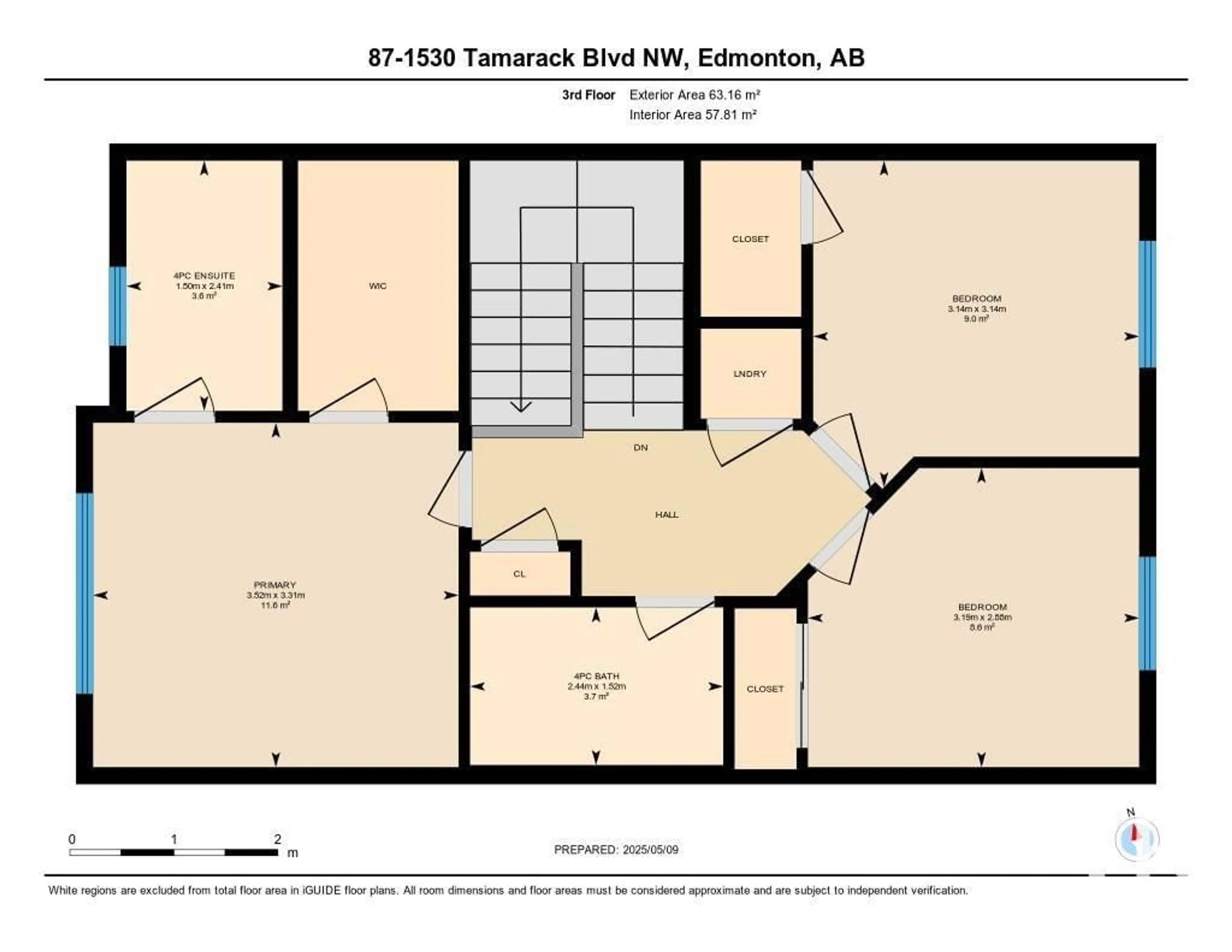 Floor plan for #87 - 1530 TAMARACK BV, Edmonton Alberta T6T2E6