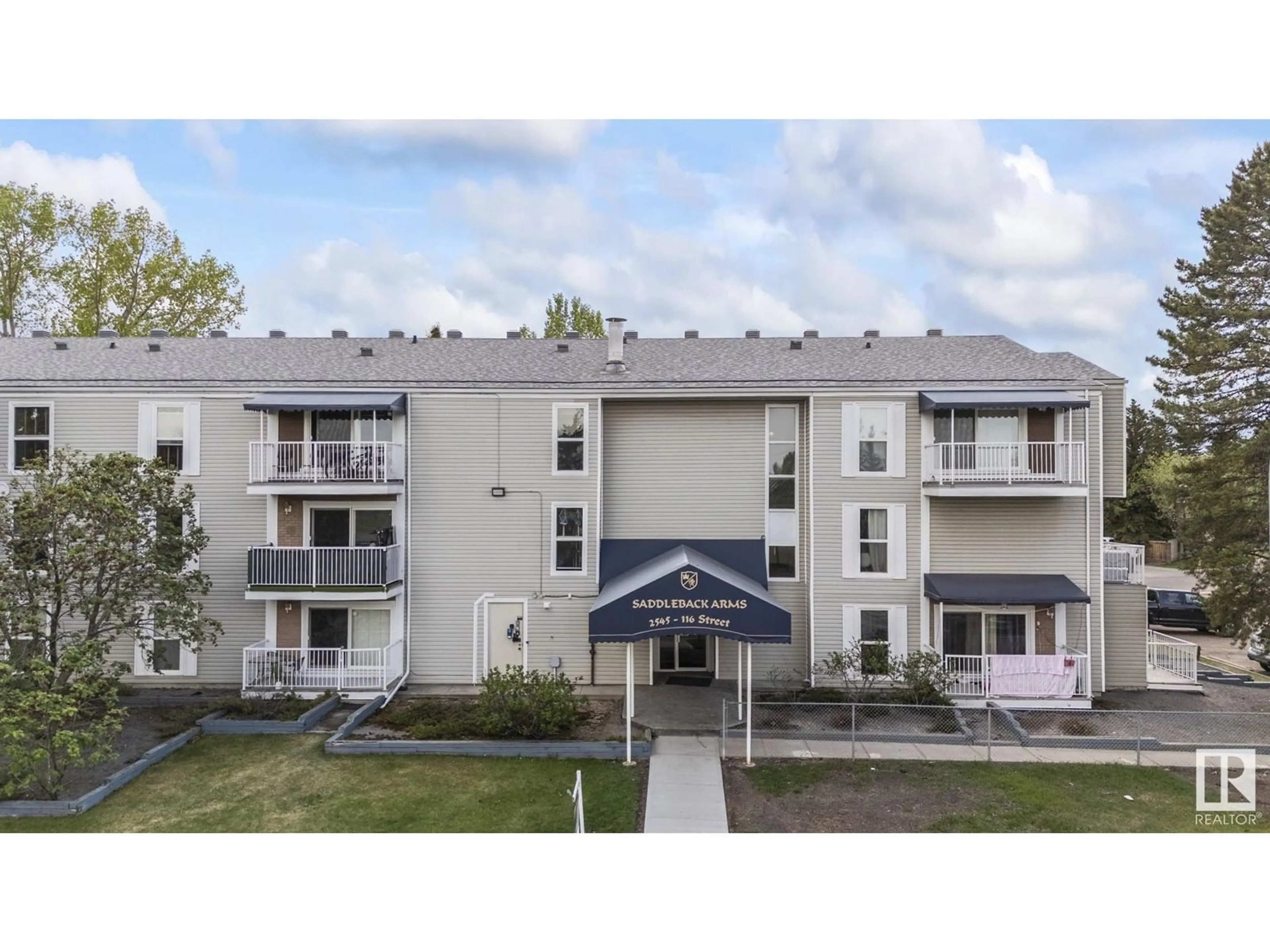 A pic from outside/outdoor area/front of a property/back of a property/a pic from drone, unknown for #204 - 2545 116 ST, Edmonton Alberta T6J3Z7