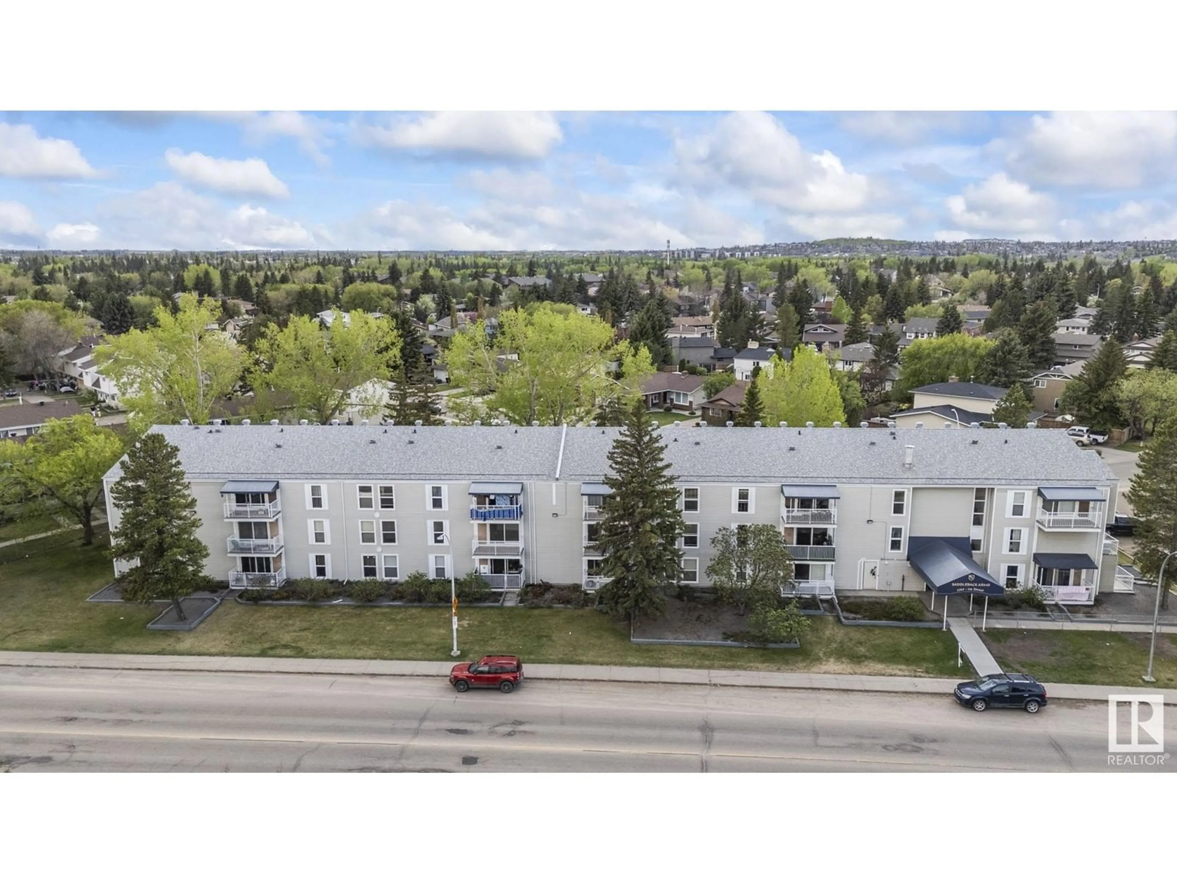 A pic from outside/outdoor area/front of a property/back of a property/a pic from drone, unknown for #204 - 2545 116 ST, Edmonton Alberta T6J3Z7