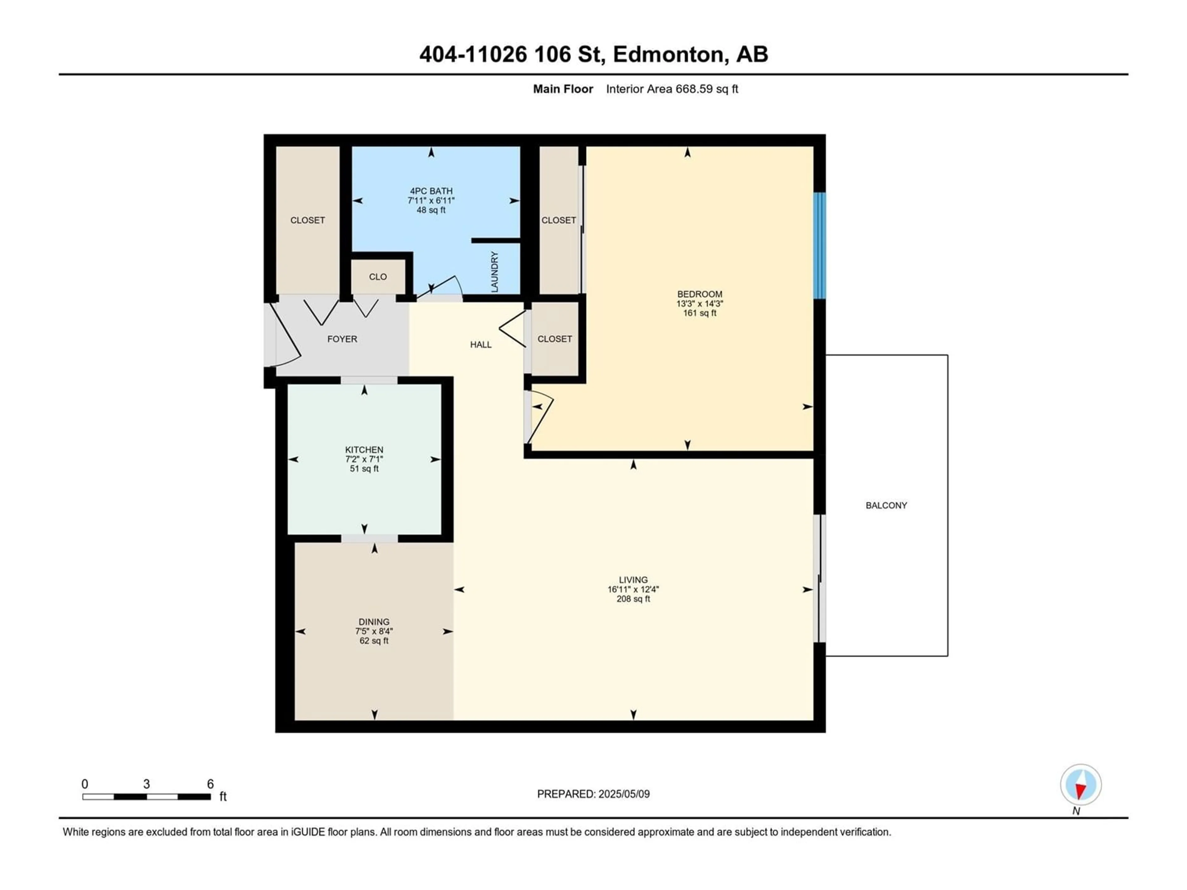 Floor plan for #404 - 11026 106 ST, Edmonton Alberta T5H2Y4