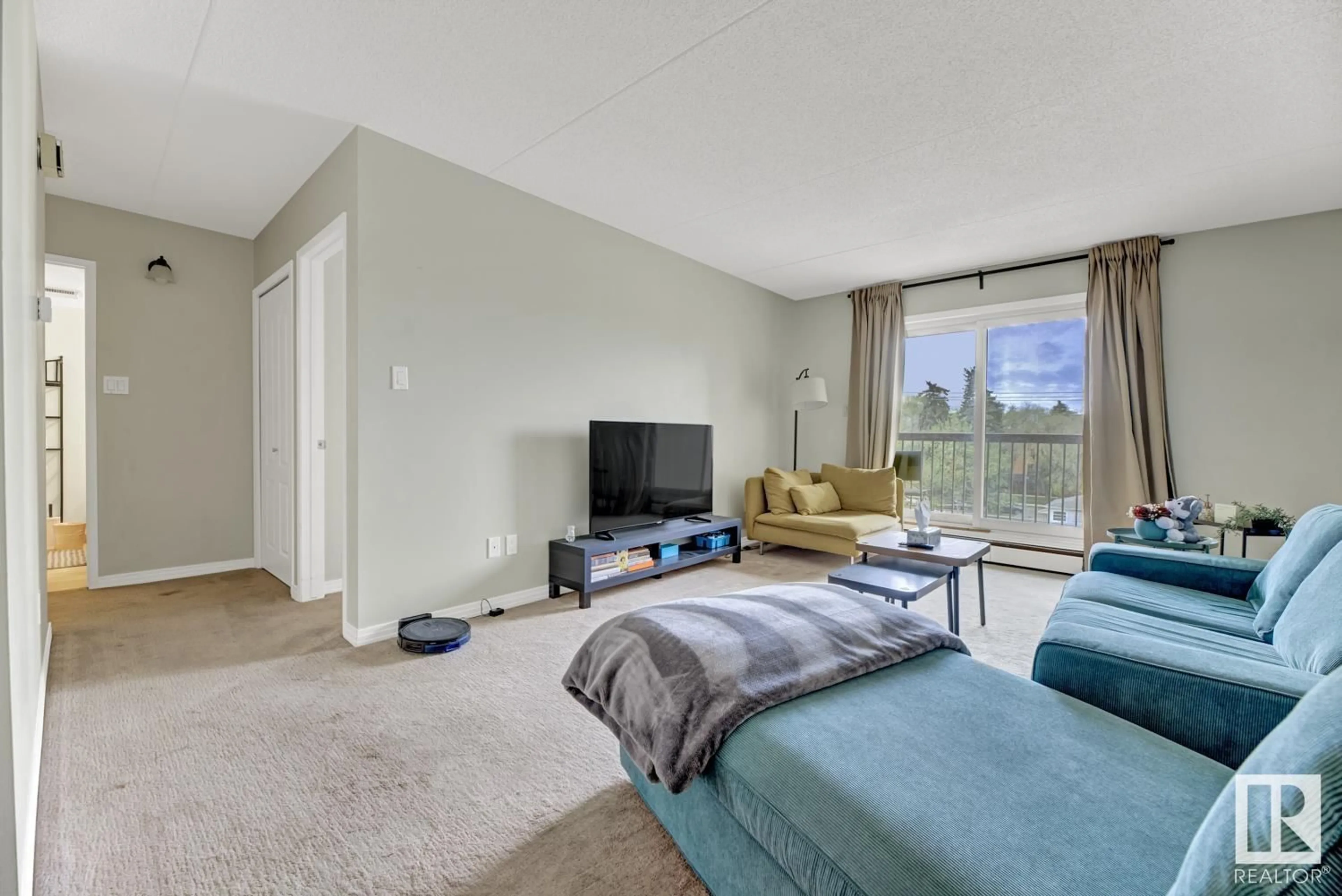Living room with furniture, unknown for #404 - 11026 106 ST, Edmonton Alberta T5H2Y4