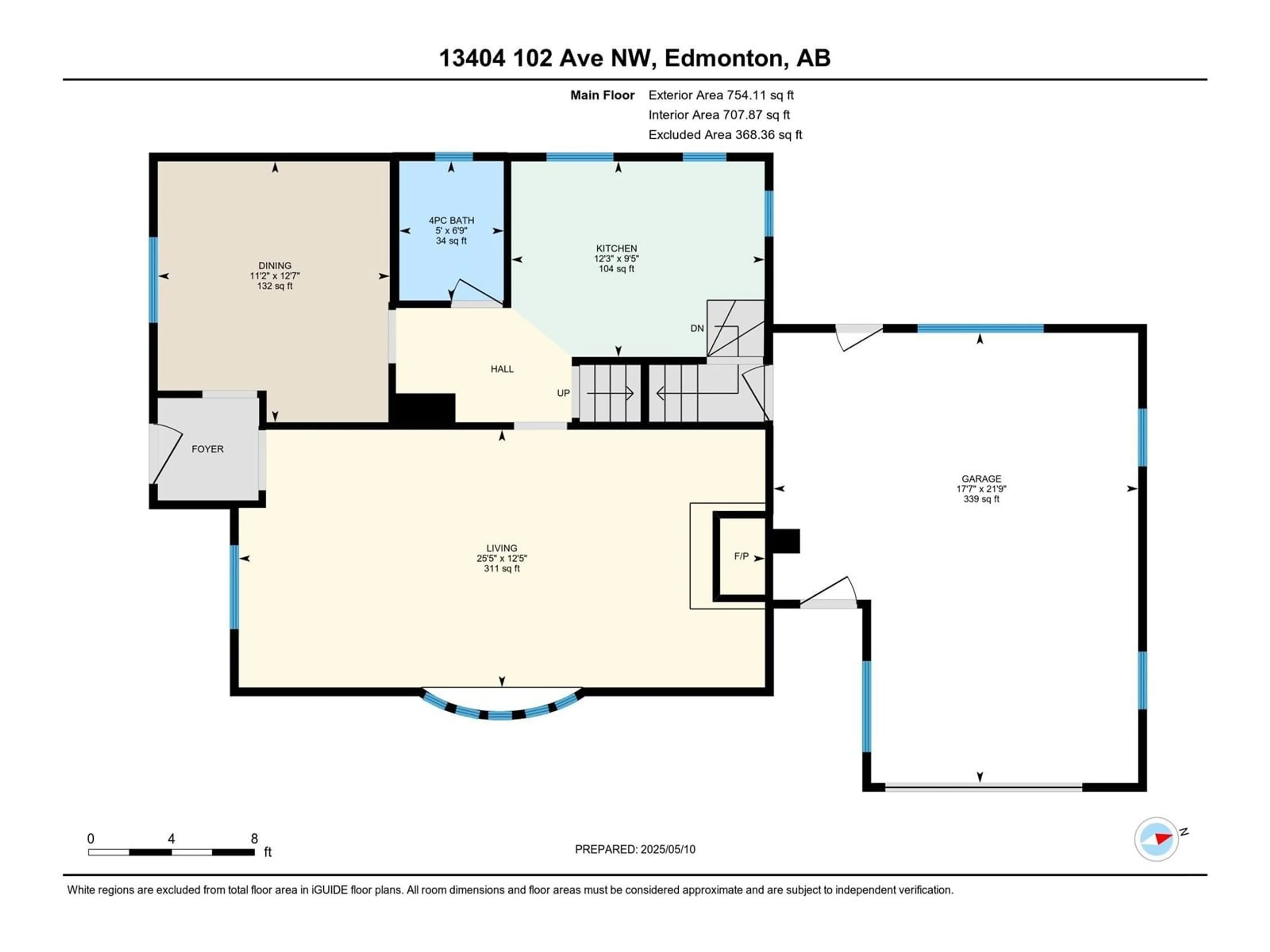 Floor plan for 13404 102 AV, Edmonton Alberta T5N0N4