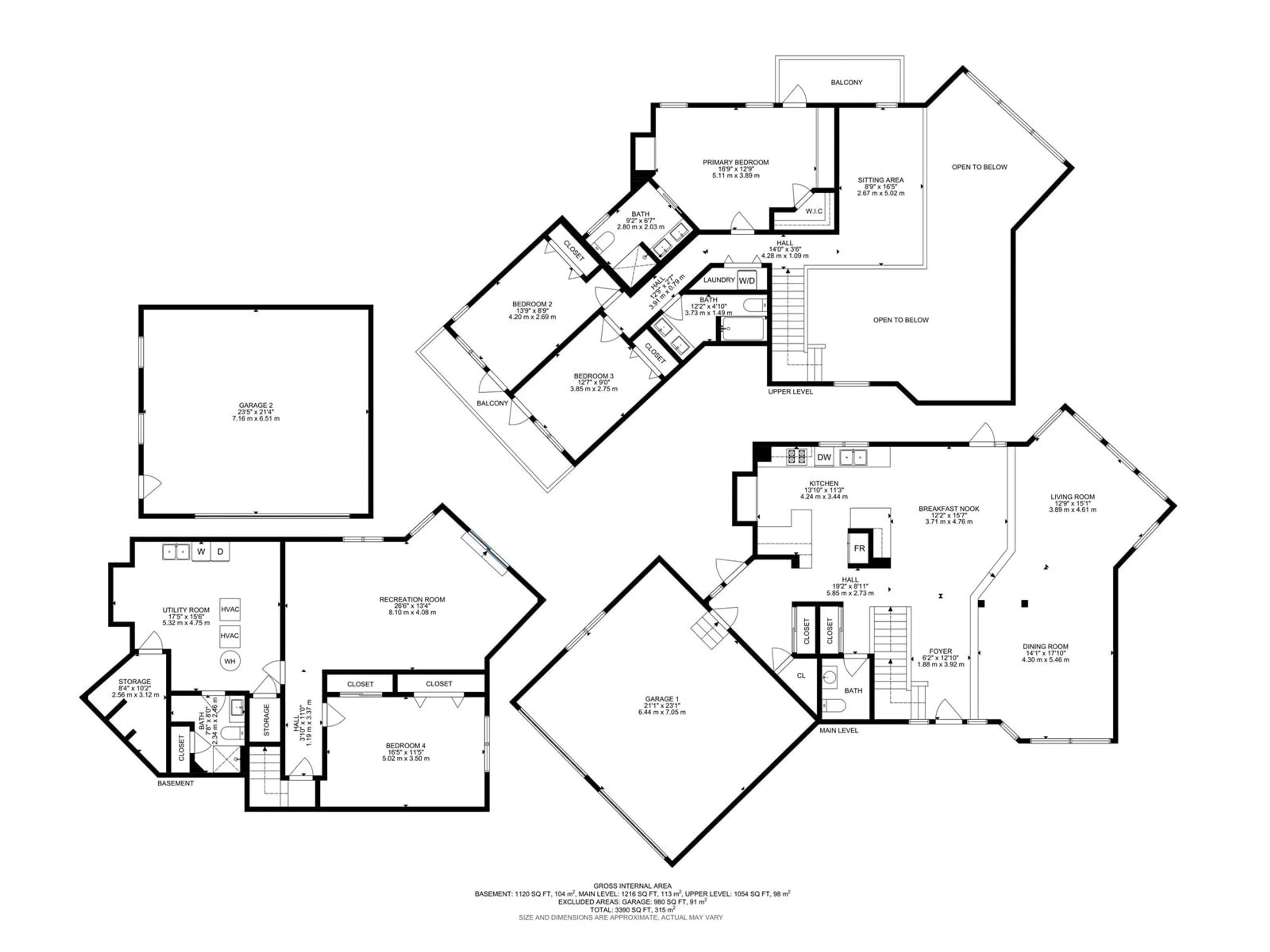 Floor plan for 201 GRANDISLE NW, Edmonton Alberta T6M2P1