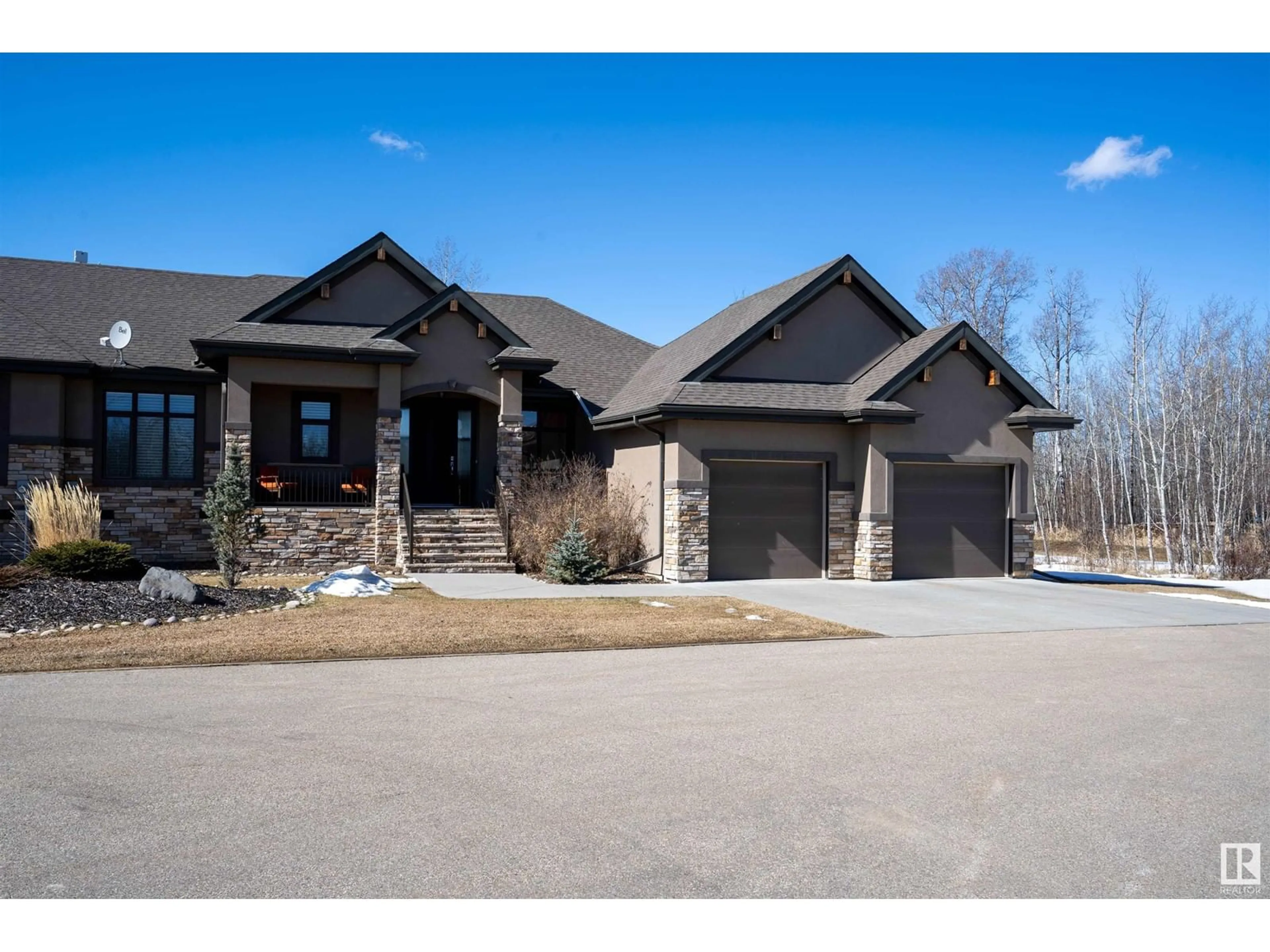 Home with brick exterior material, street for 15A RGE ROAD 272, Rural Parkland County Alberta T7X3M5