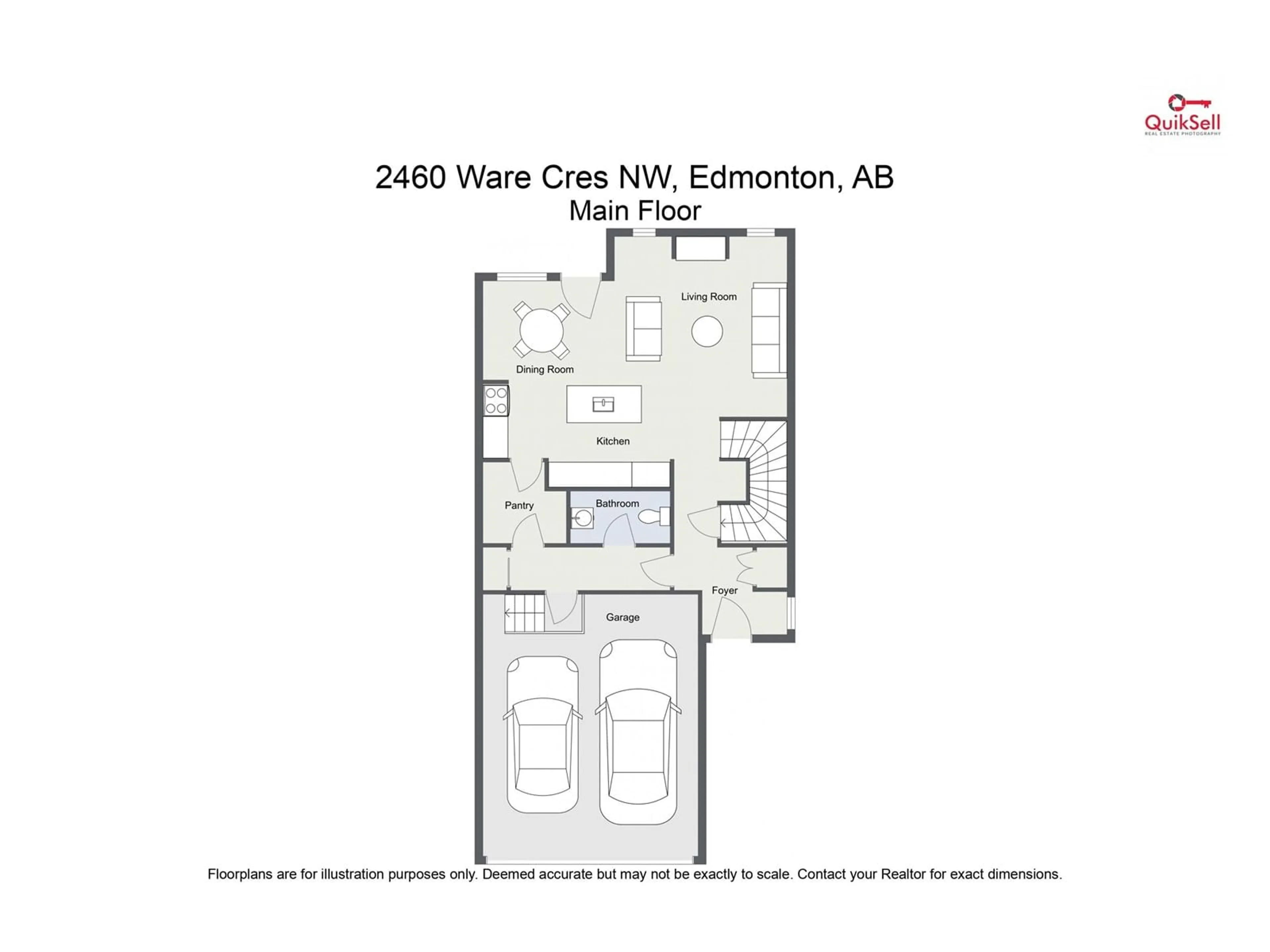 Floor plan for NW - 2460 WARE CR, Edmonton Alberta T6W2M7
