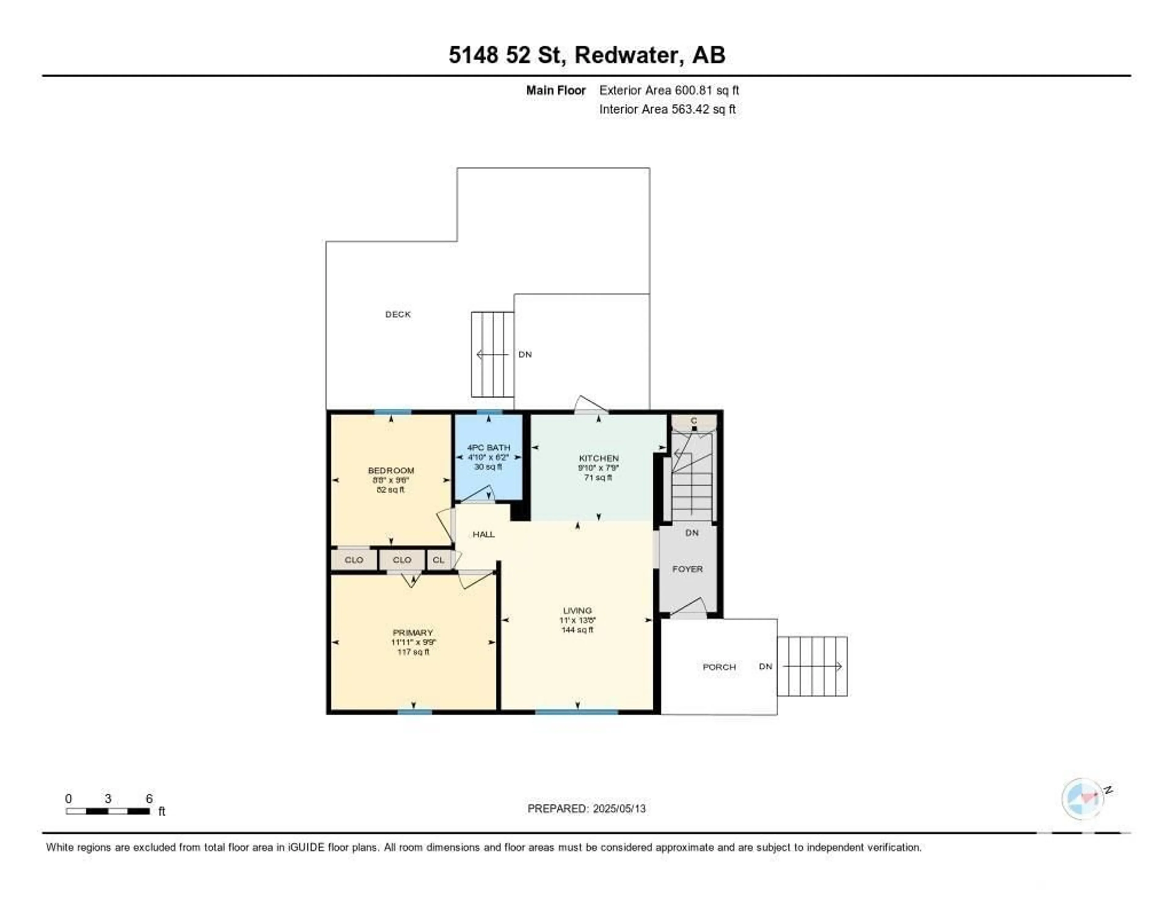 Floor plan for 5148 52 ST, Redwater Alberta T0A2W0