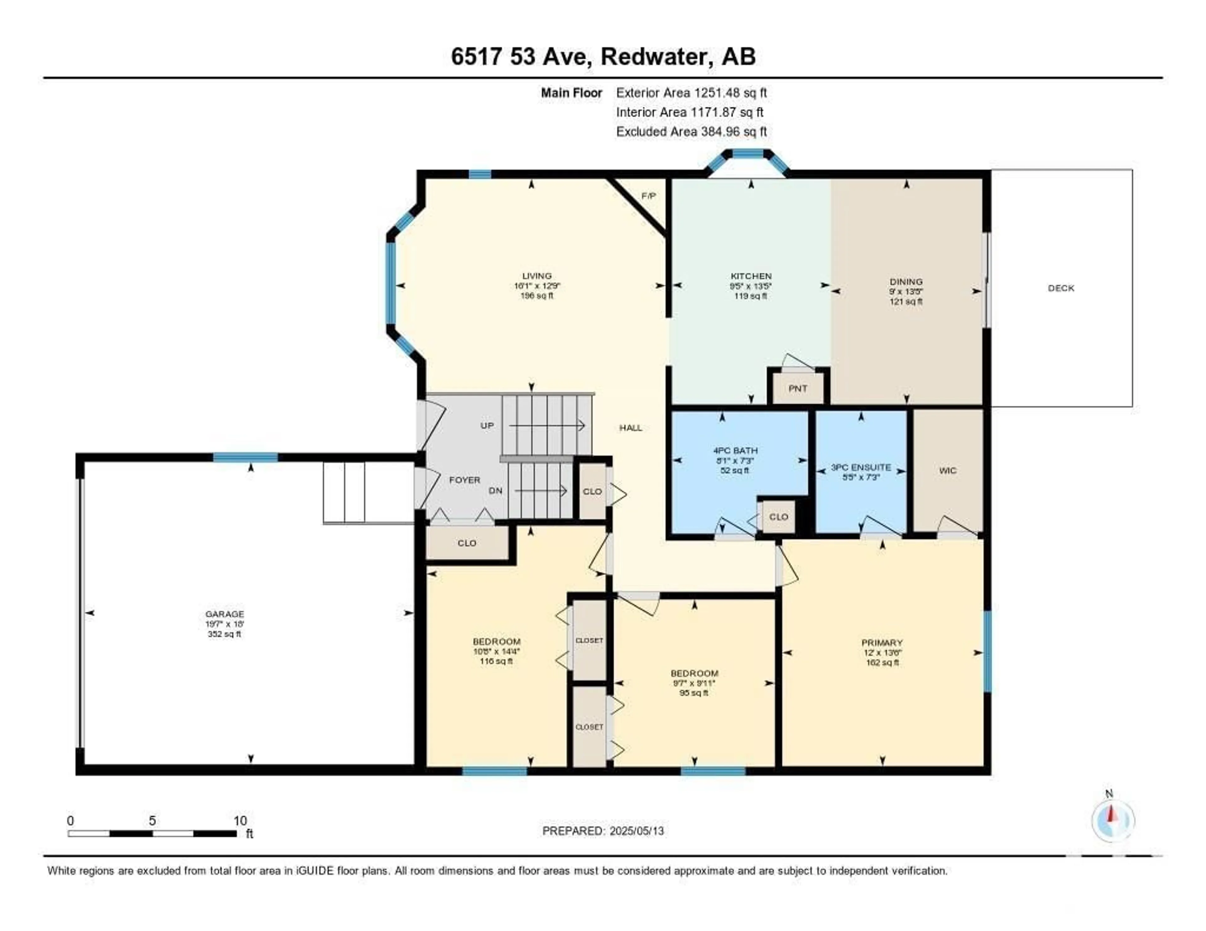 Floor plan for 6517 53 AV, Redwater Alberta T0A2W0