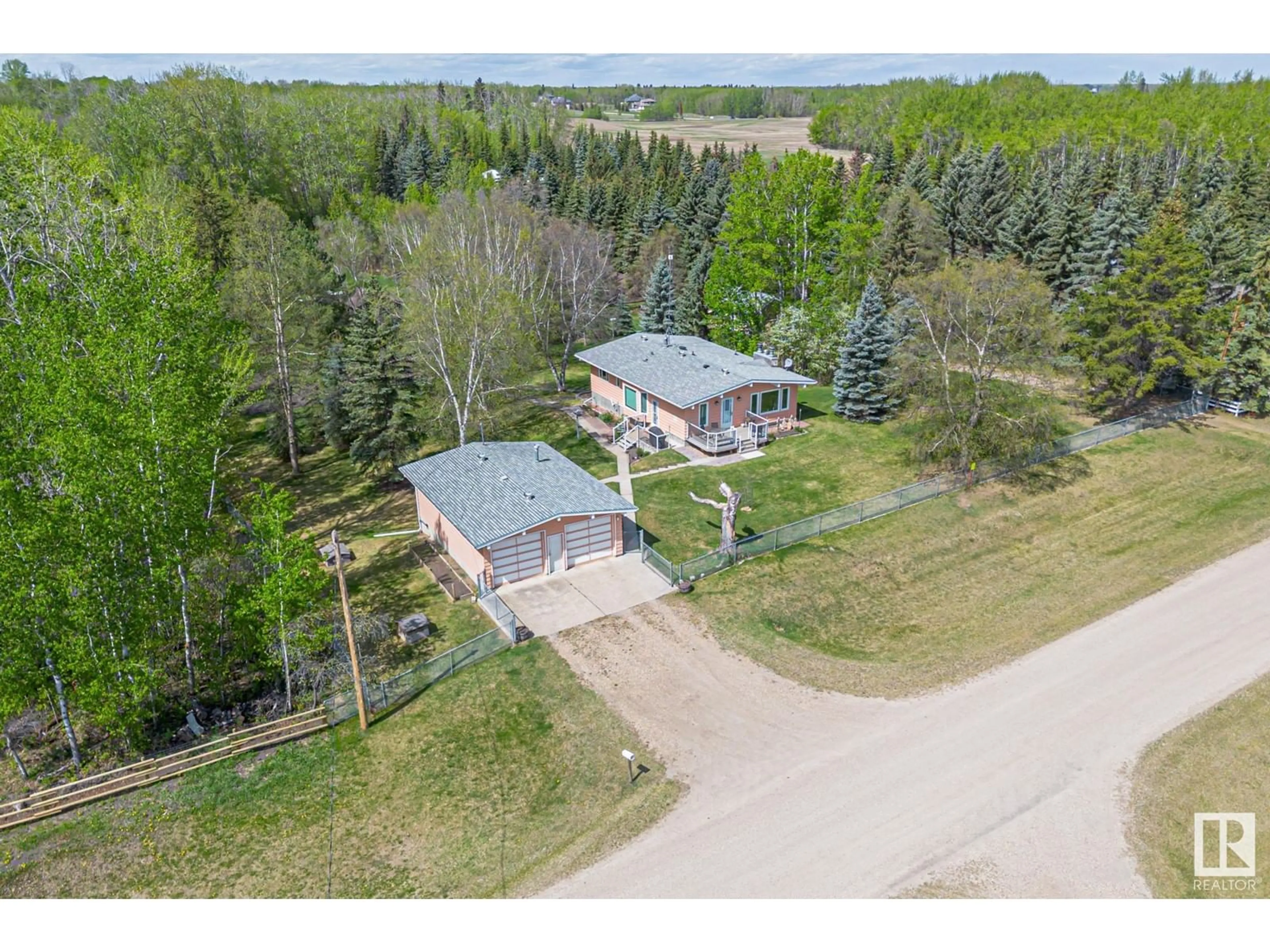 A pic from outside/outdoor area/front of a property/back of a property/a pic from drone, street for 2 - 25519 TWP A, Rural Parkland County Alberta T7Y1A8