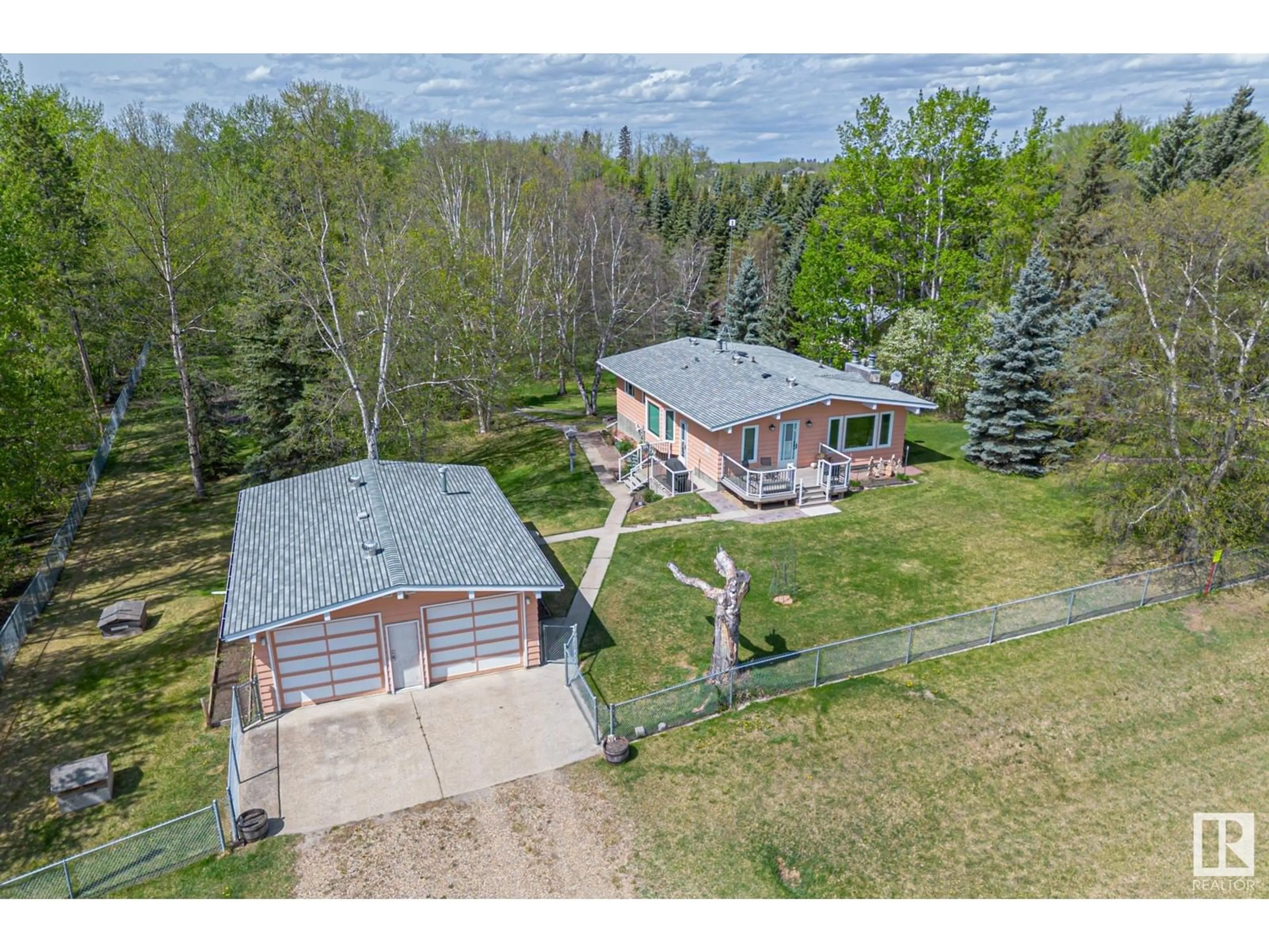 A pic from outside/outdoor area/front of a property/back of a property/a pic from drone, unknown for 2 - 25519 TWP A, Rural Parkland County Alberta T7Y1A8