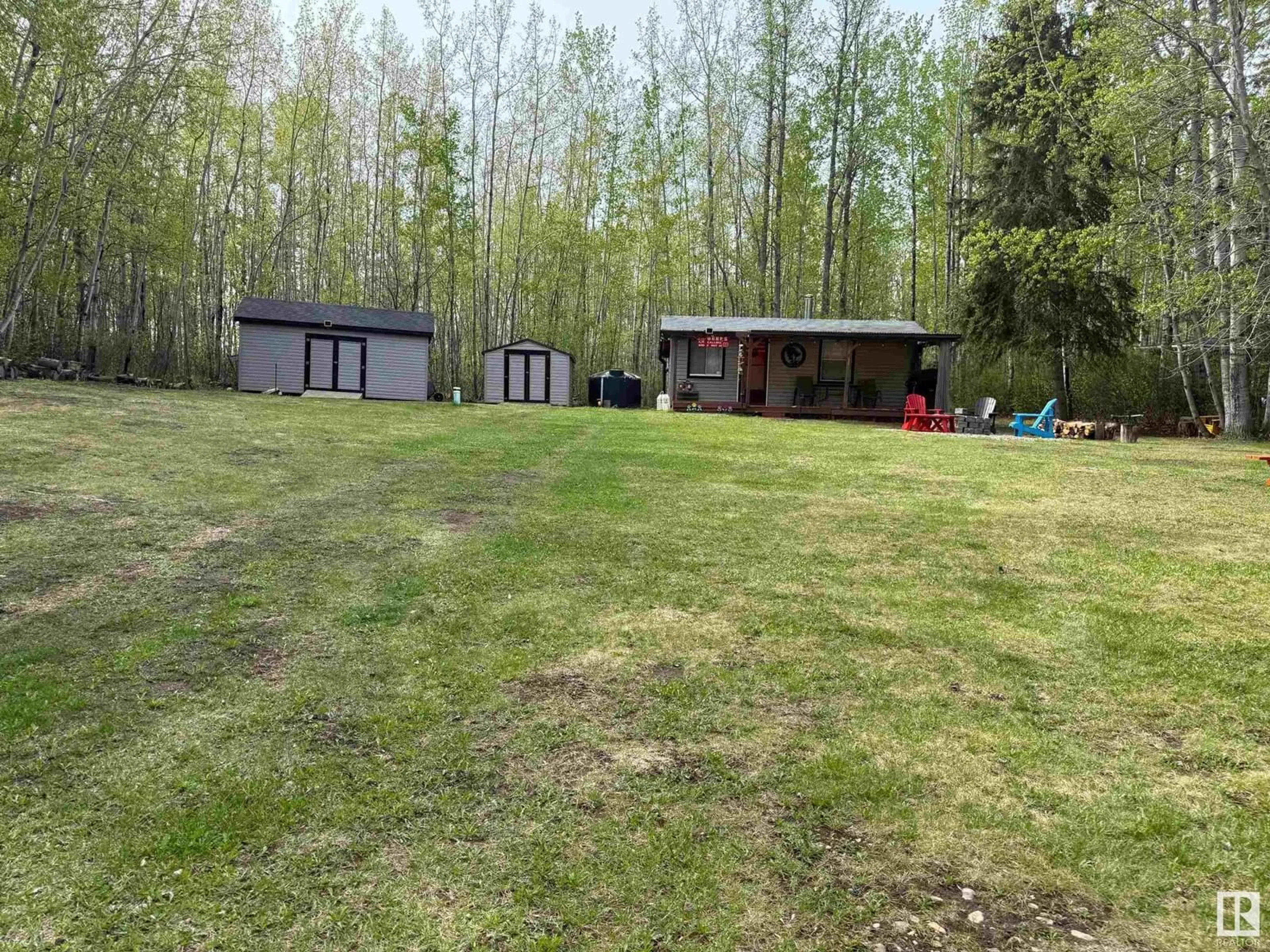 A pic from outside/outdoor area/front of a property/back of a property/a pic from drone, forest/trees view for 145 DAVID DR, Athabasca Town Alberta T9S1S3