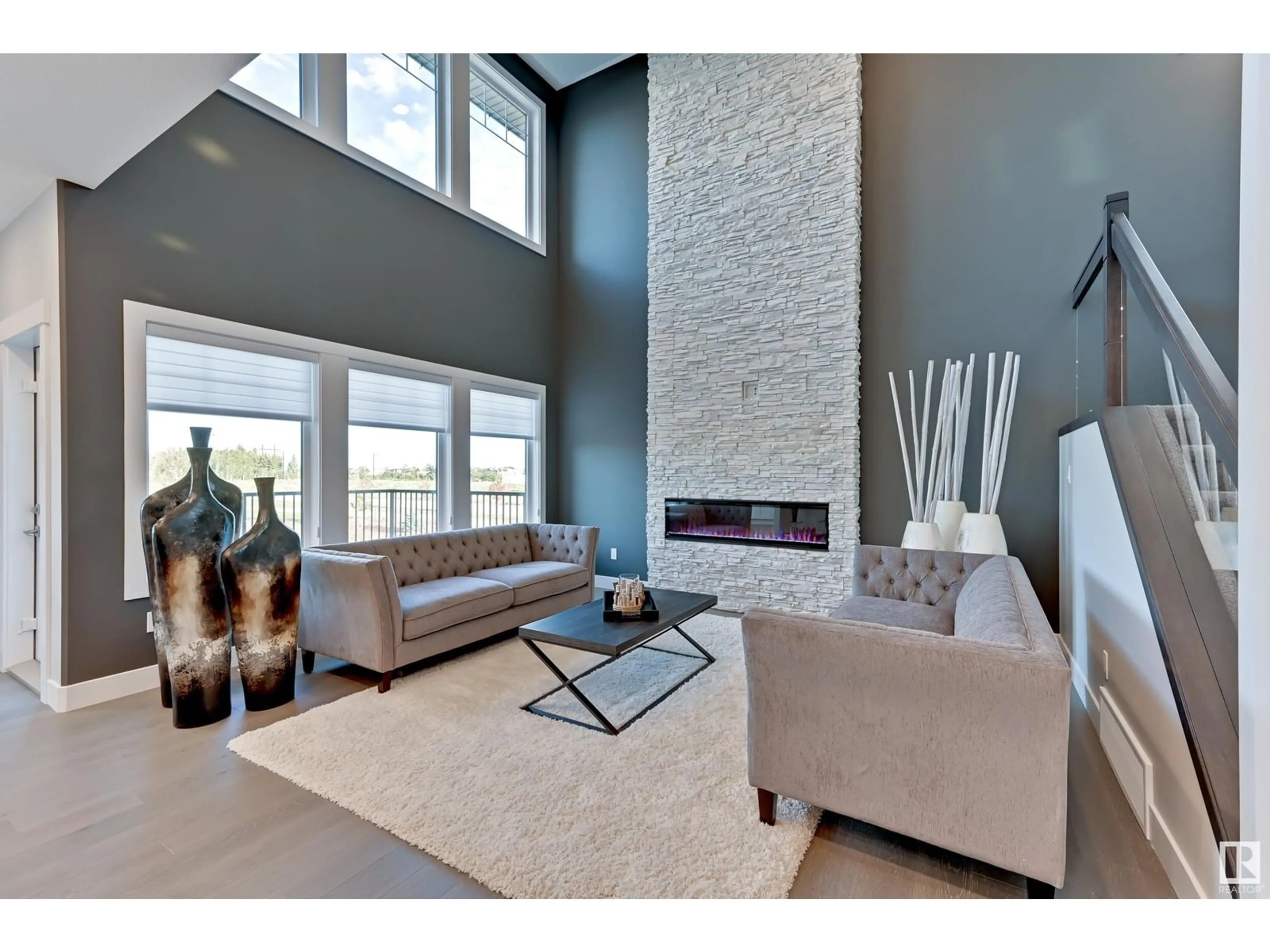 Living room with furniture, unknown for 811 NORTHERN HARRIER LN, Edmonton Alberta T5S0H5