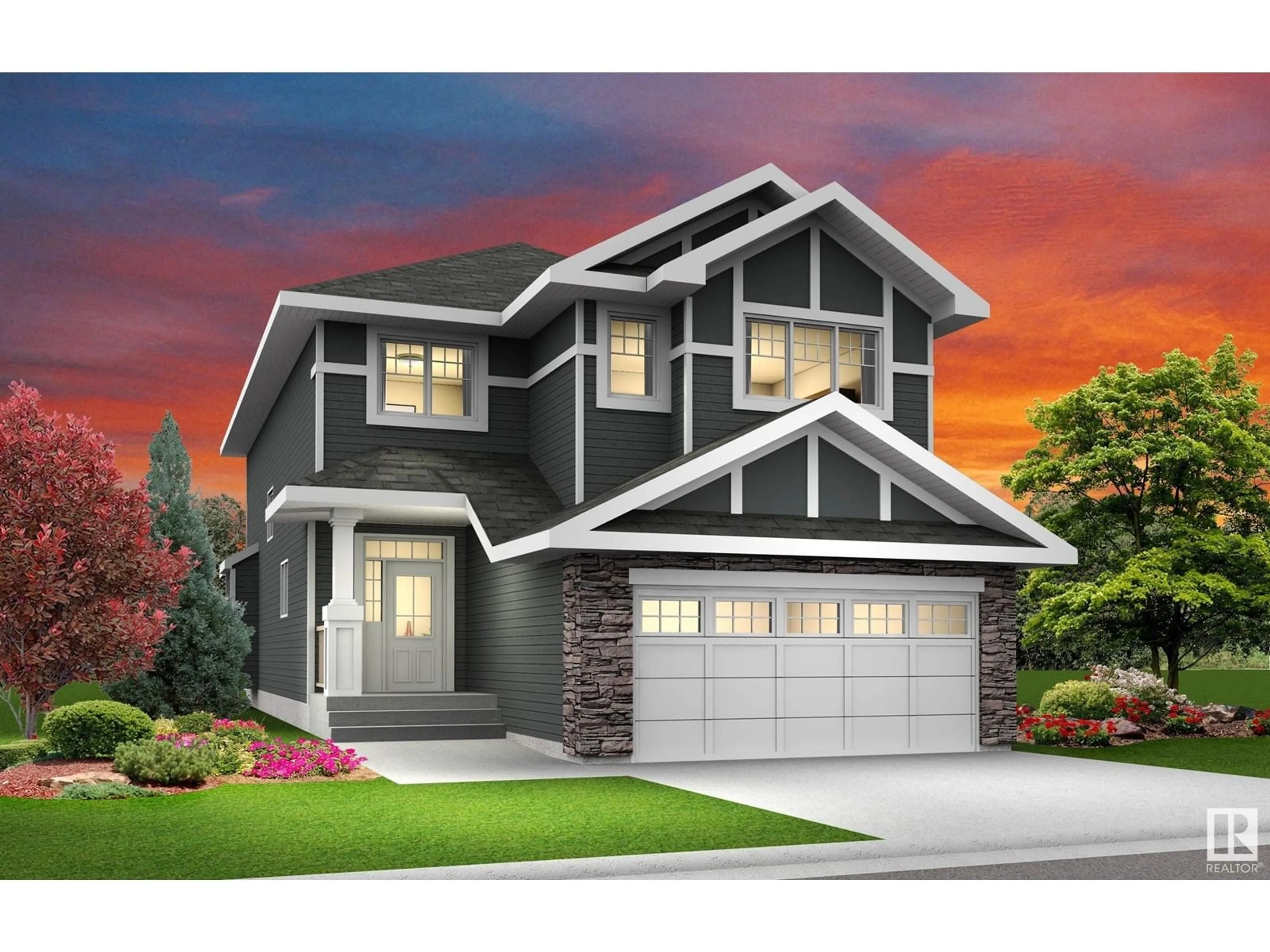 Home with vinyl exterior material, street for 813 NORTHERN HARRIER LN, Edmonton Alberta T5S0H5