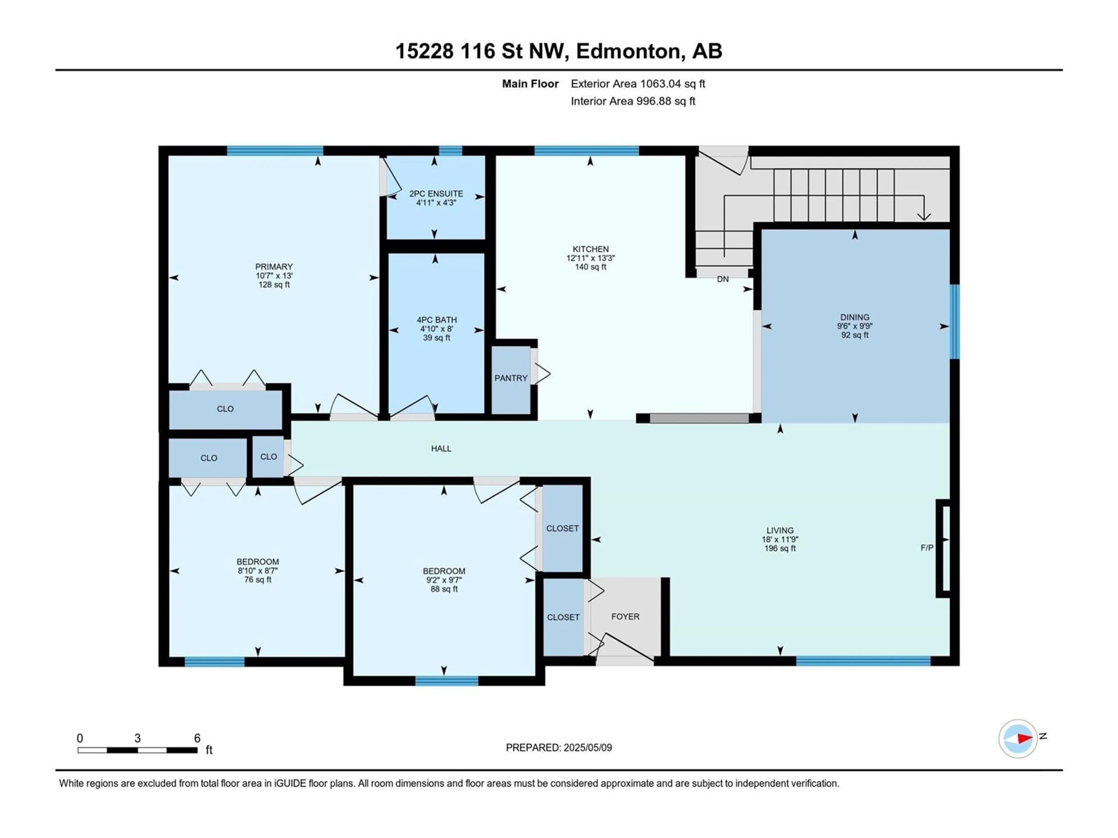 Floor plan for 15228 116 ST, Edmonton Alberta T5X1J6