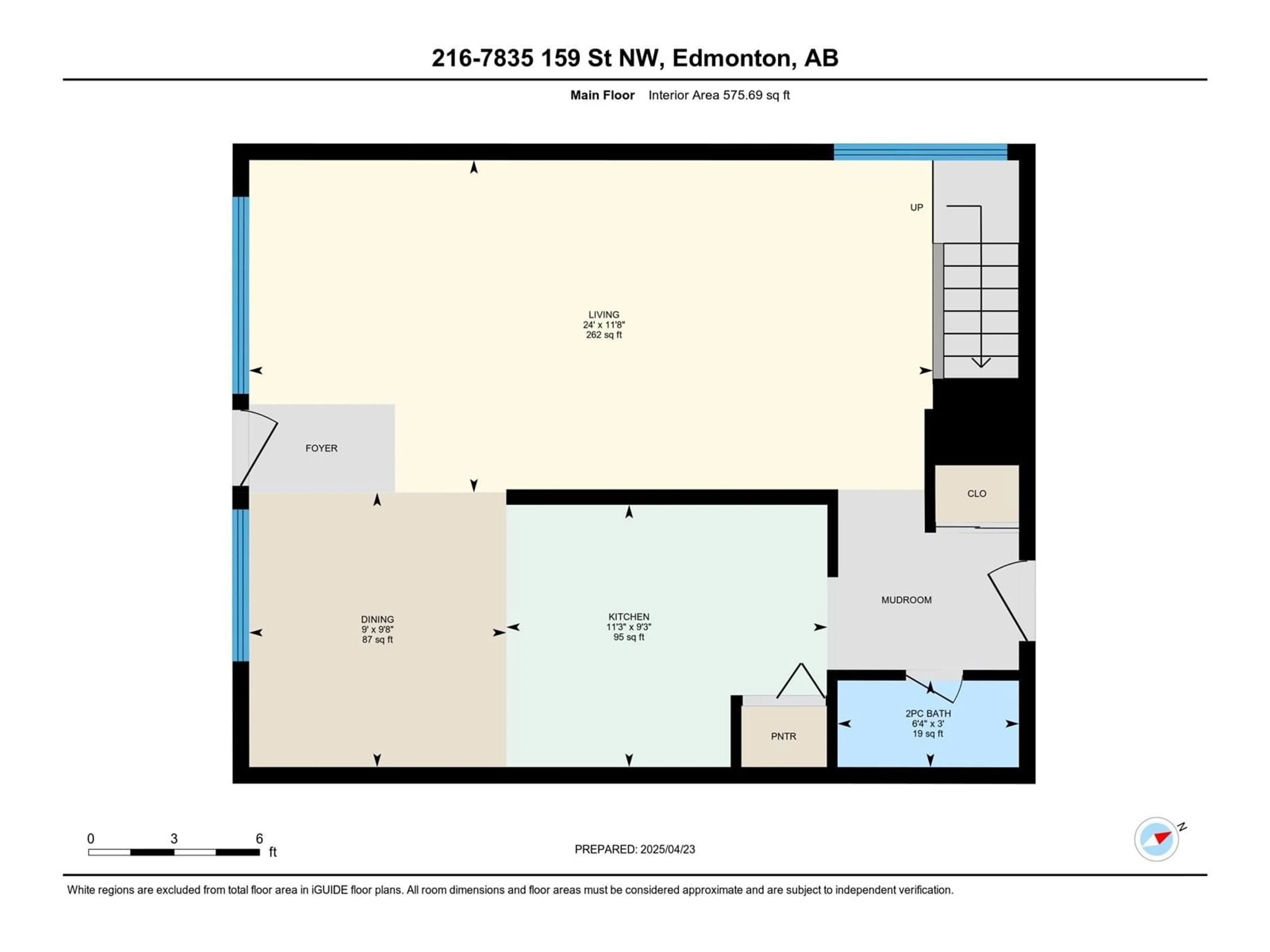 Floor plan for #216 - 7835 159 ST NW, Edmonton Alberta T5R2E1