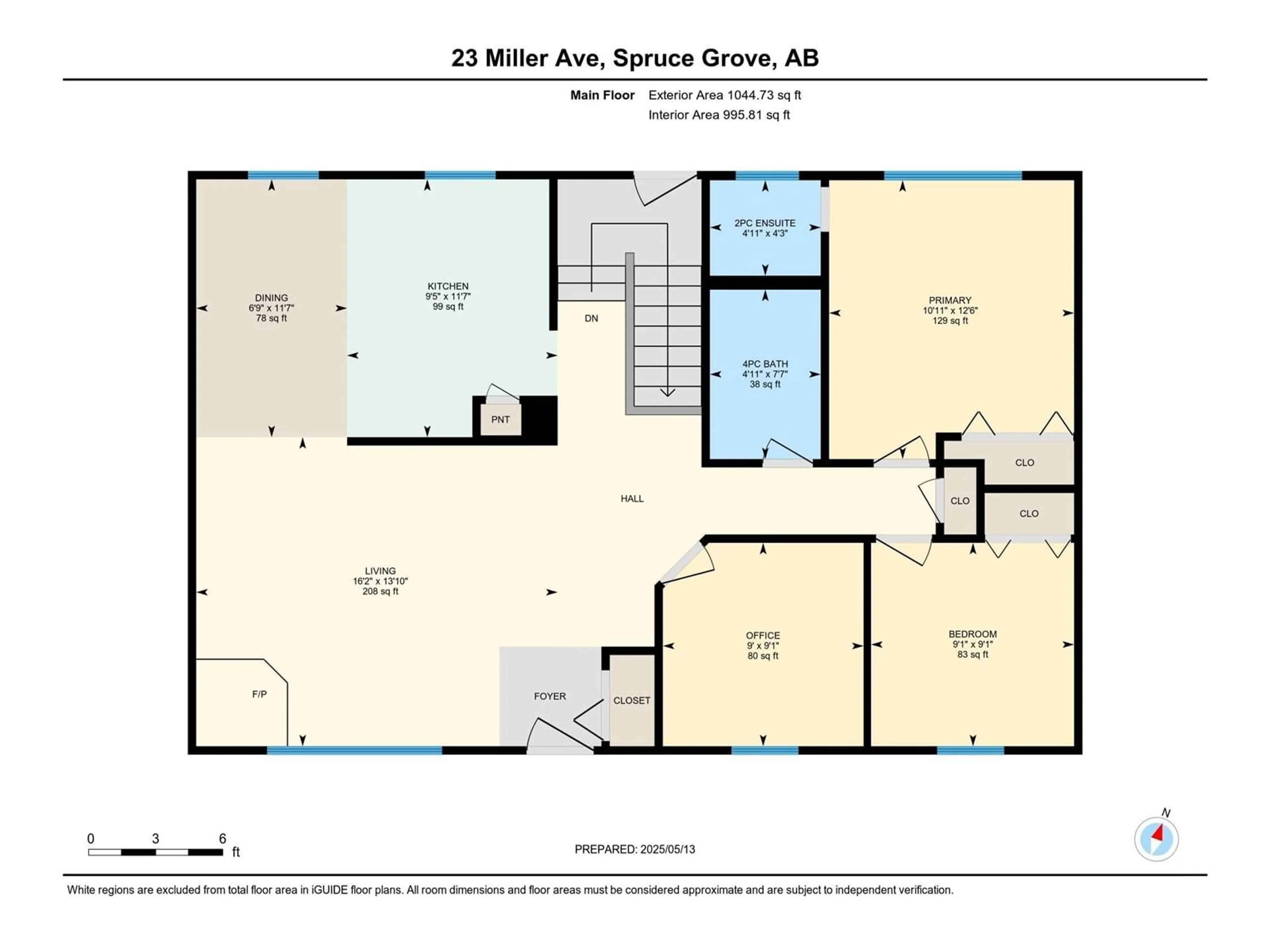 Floor plan for 23 MILLER AV, Spruce Grove Alberta T7X2N3