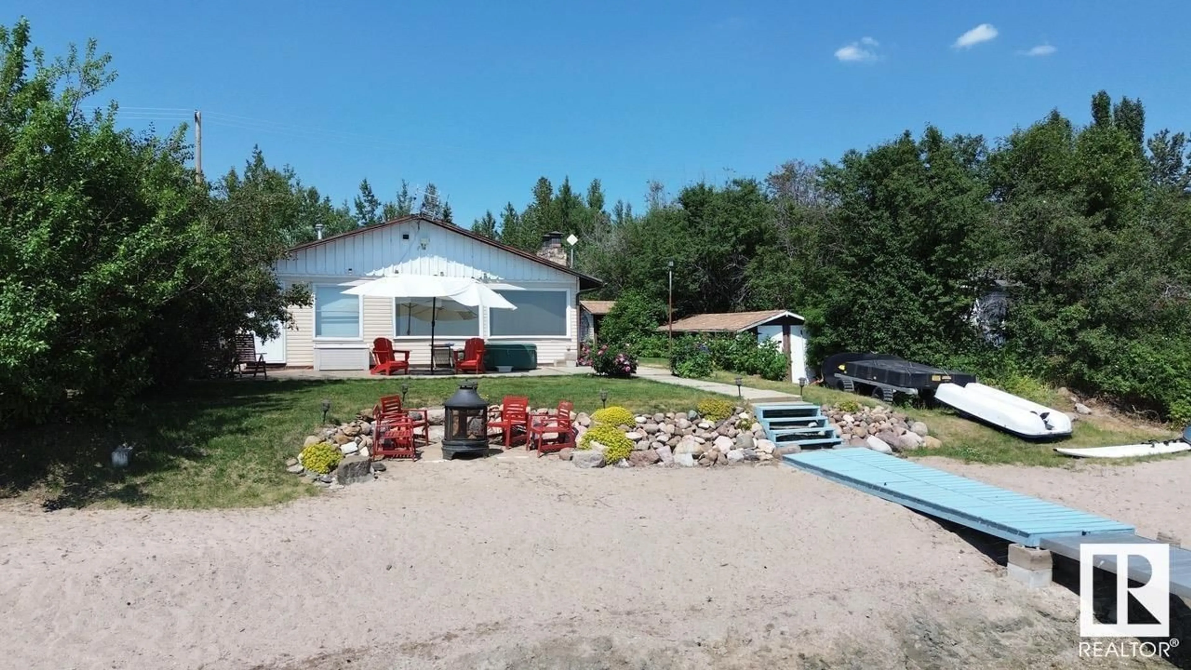 Patio, water/lake/river/ocean view for 61 ARGENTIA BE, Rural Wetaskiwin County Alberta T0C2C0