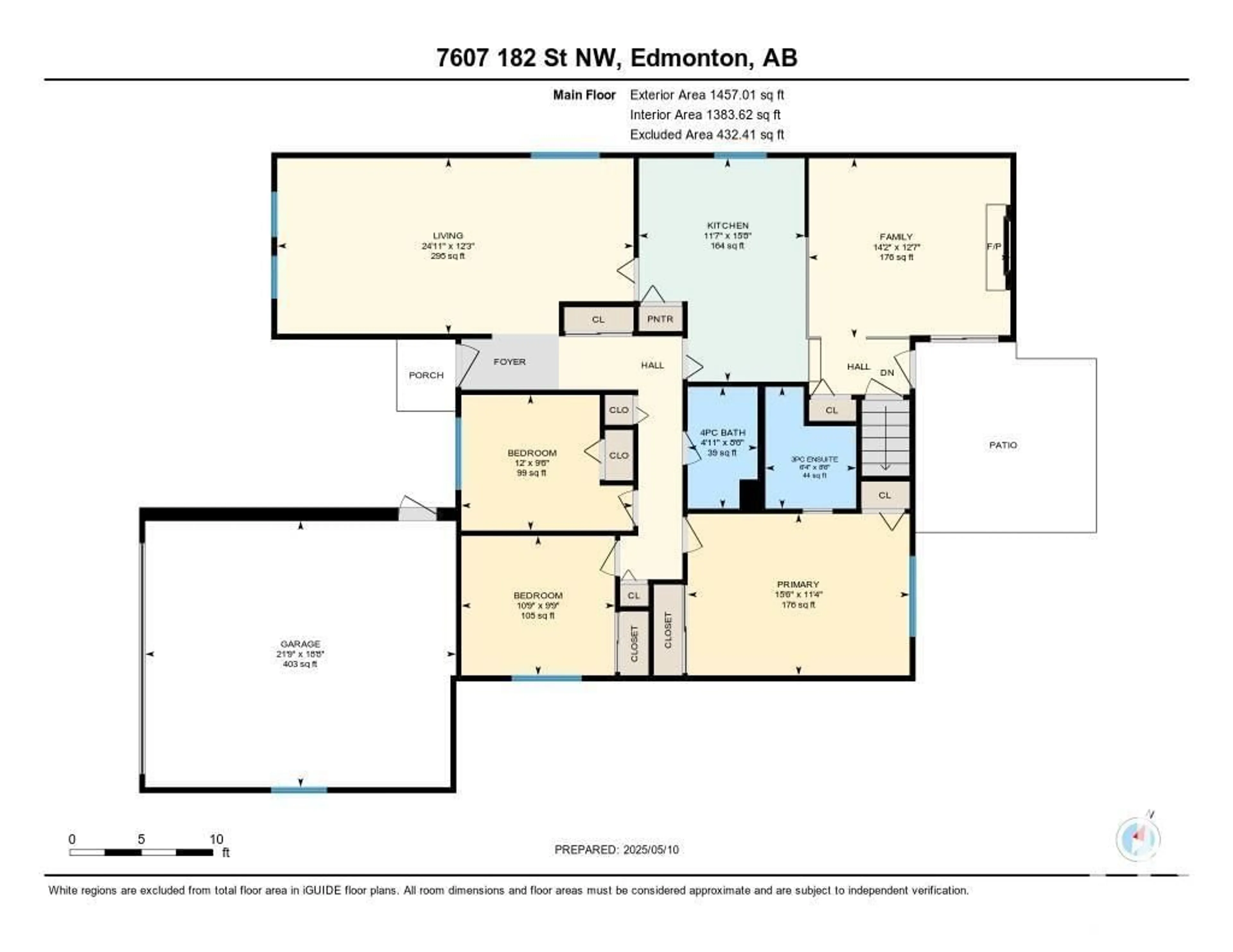 Floor plan for 7607 182 ST NW, Edmonton Alberta T5T1Z6