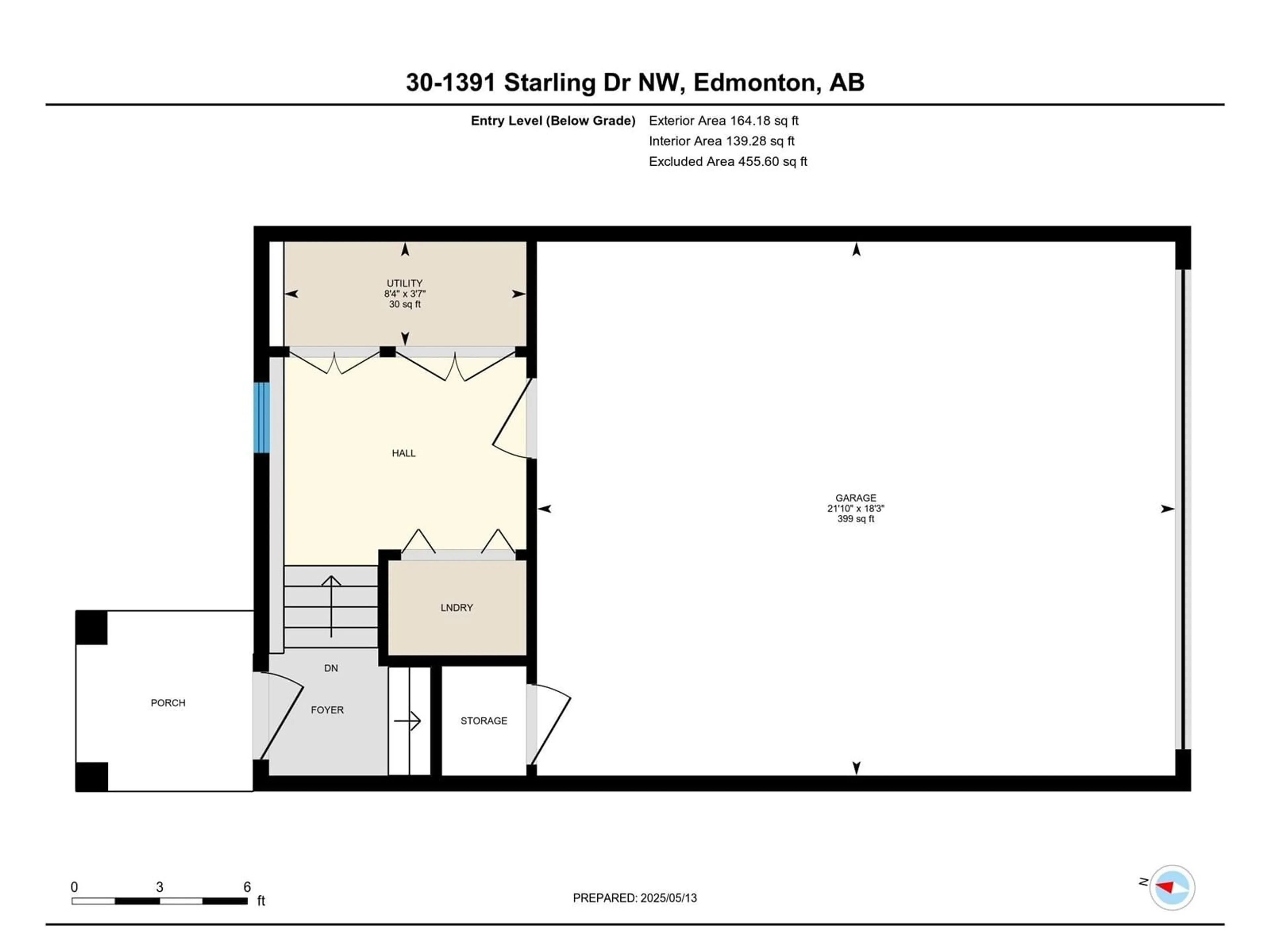 Floor plan for #30 - 1391 STARLING DR, Edmonton Alberta T5S0L3
