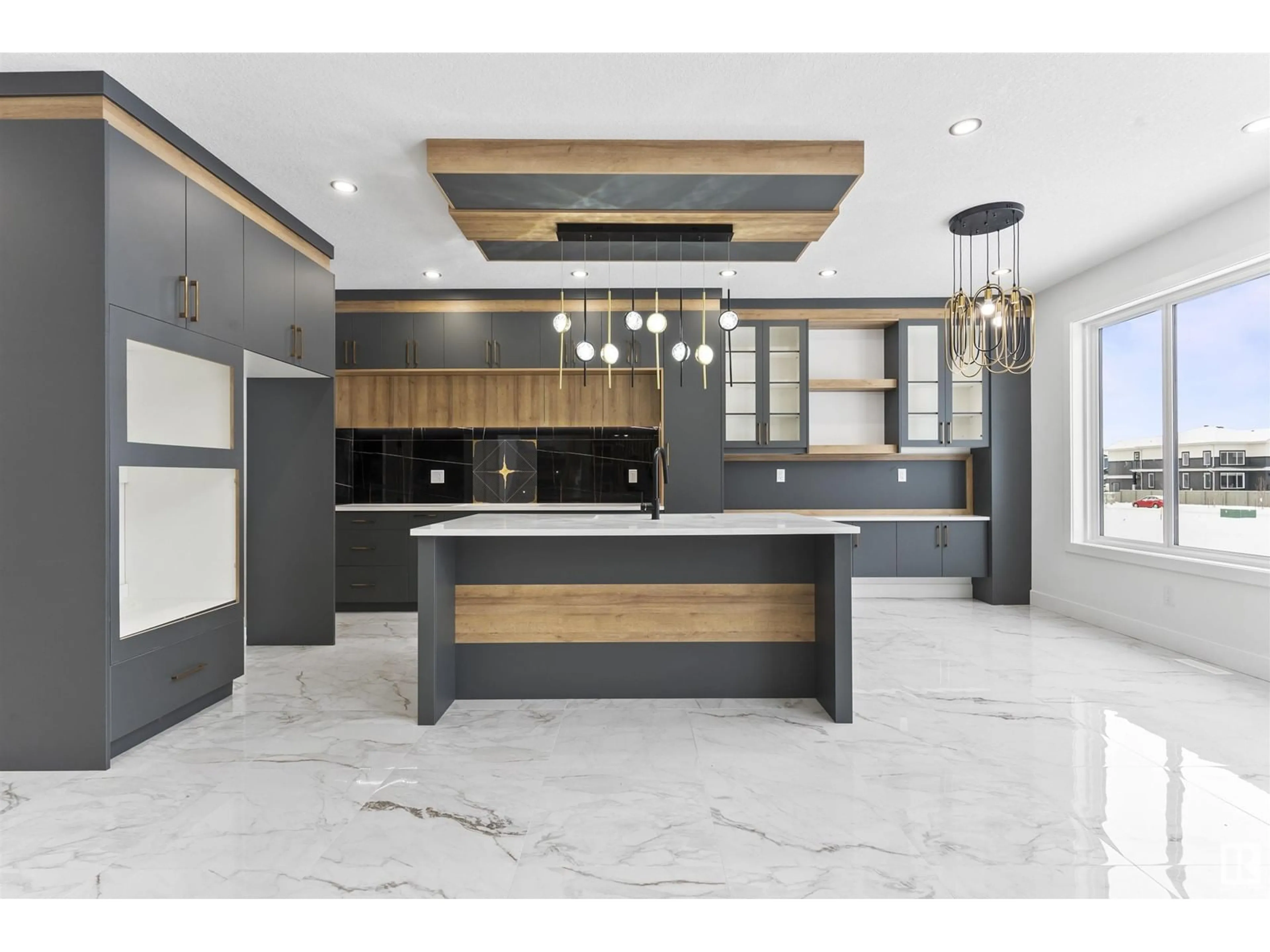 Contemporary kitchen, ceramic/tile floor for NE - 1806 62 AVE, Rural Leduc County Alberta T4X0P5