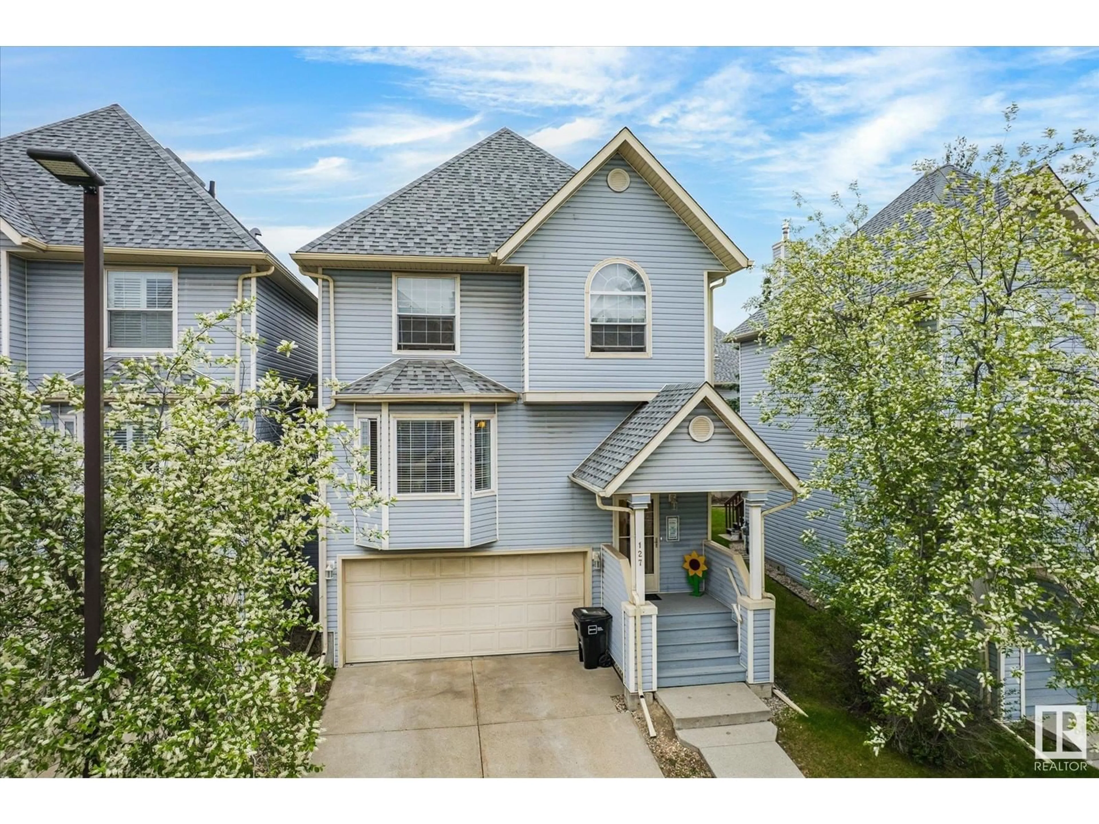 A pic from outside/outdoor area/front of a property/back of a property/a pic from drone, street for #127 - 1670 JAMHA RD, Edmonton Alberta T6L7B3