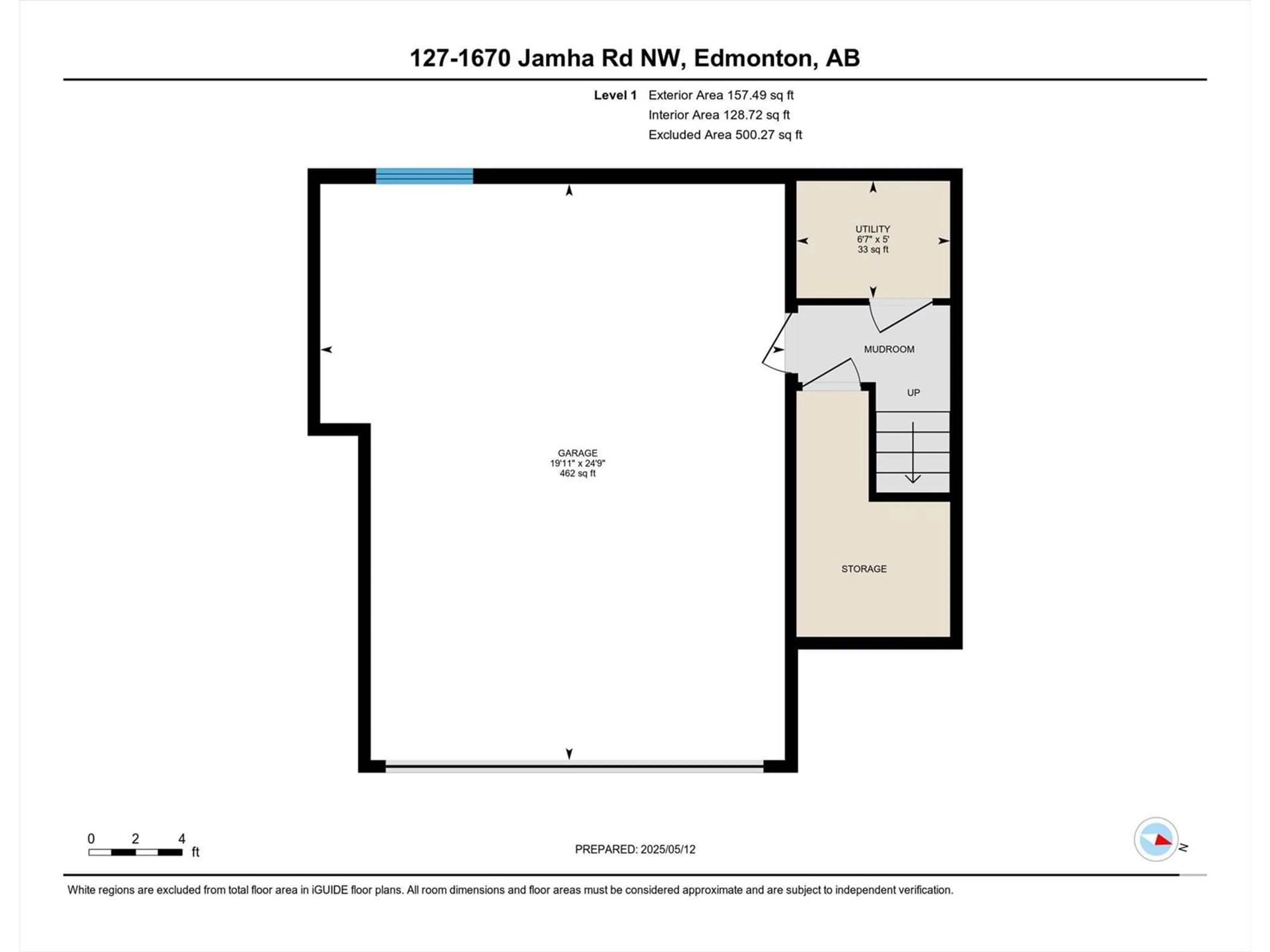 Floor plan for #127 - 1670 JAMHA RD, Edmonton Alberta T6L7B3