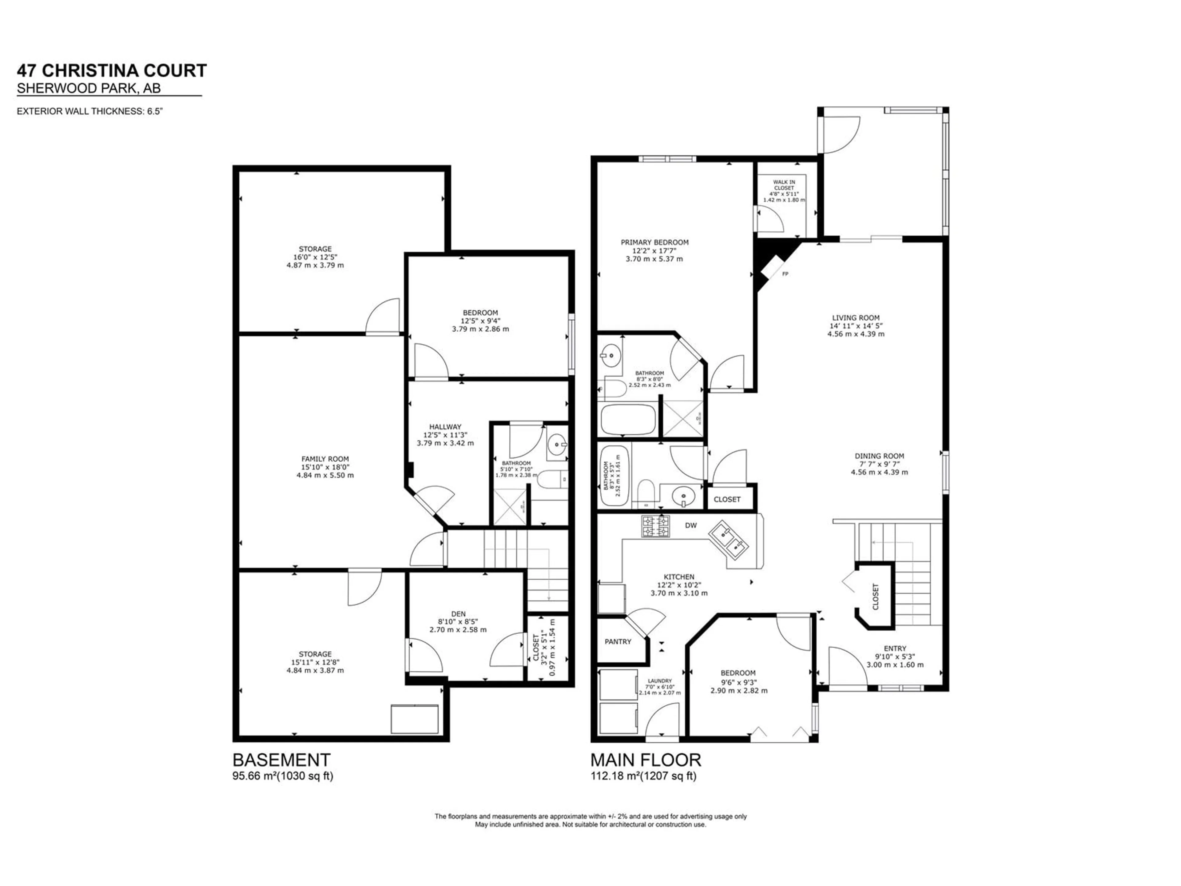 Floor plan for 47 CHRISTINA CO, Sherwood Park Alberta T8H2H4