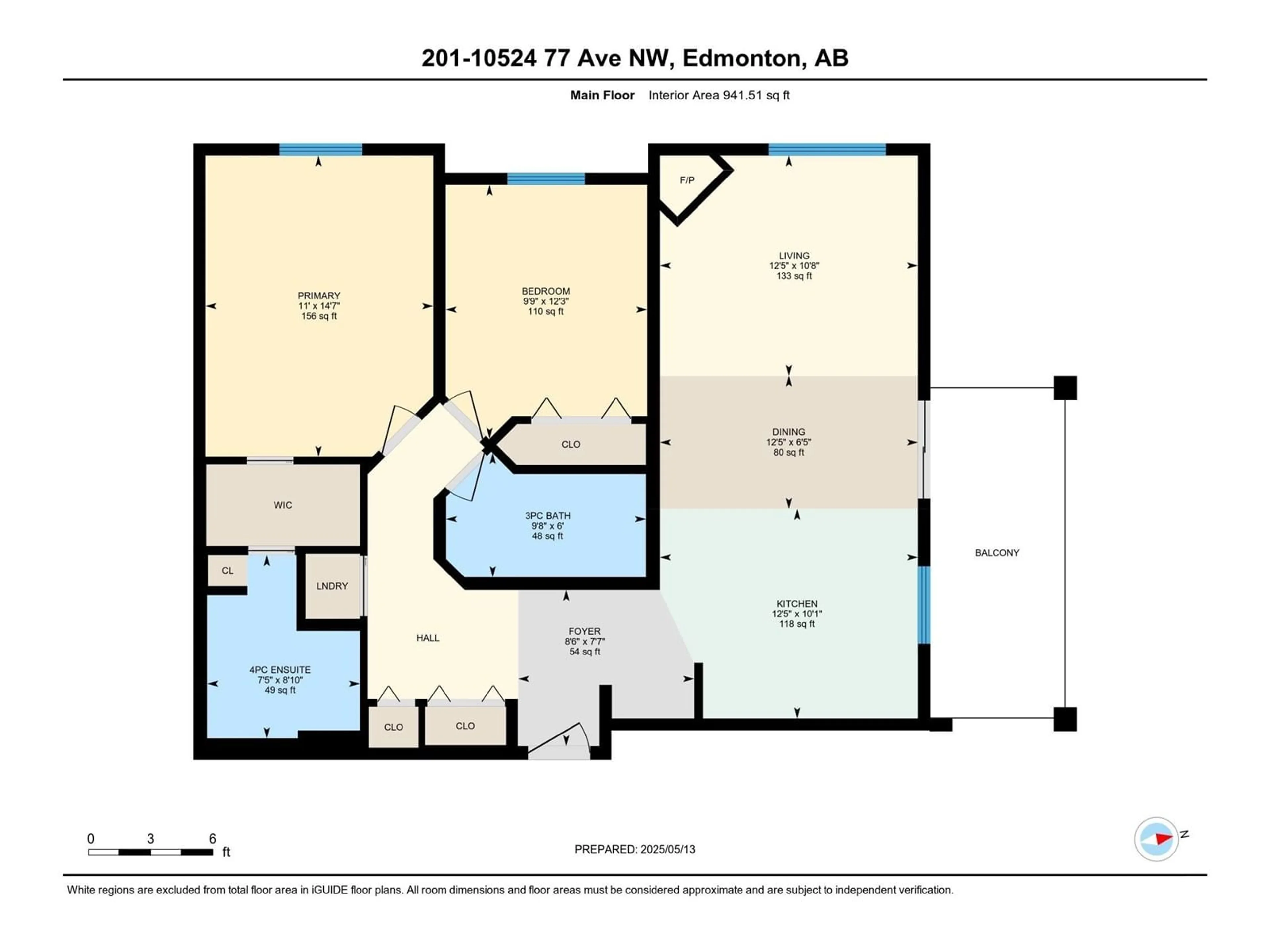 Floor plan for 204 - 10524 77 AV, Edmonton Alberta T6E1N1