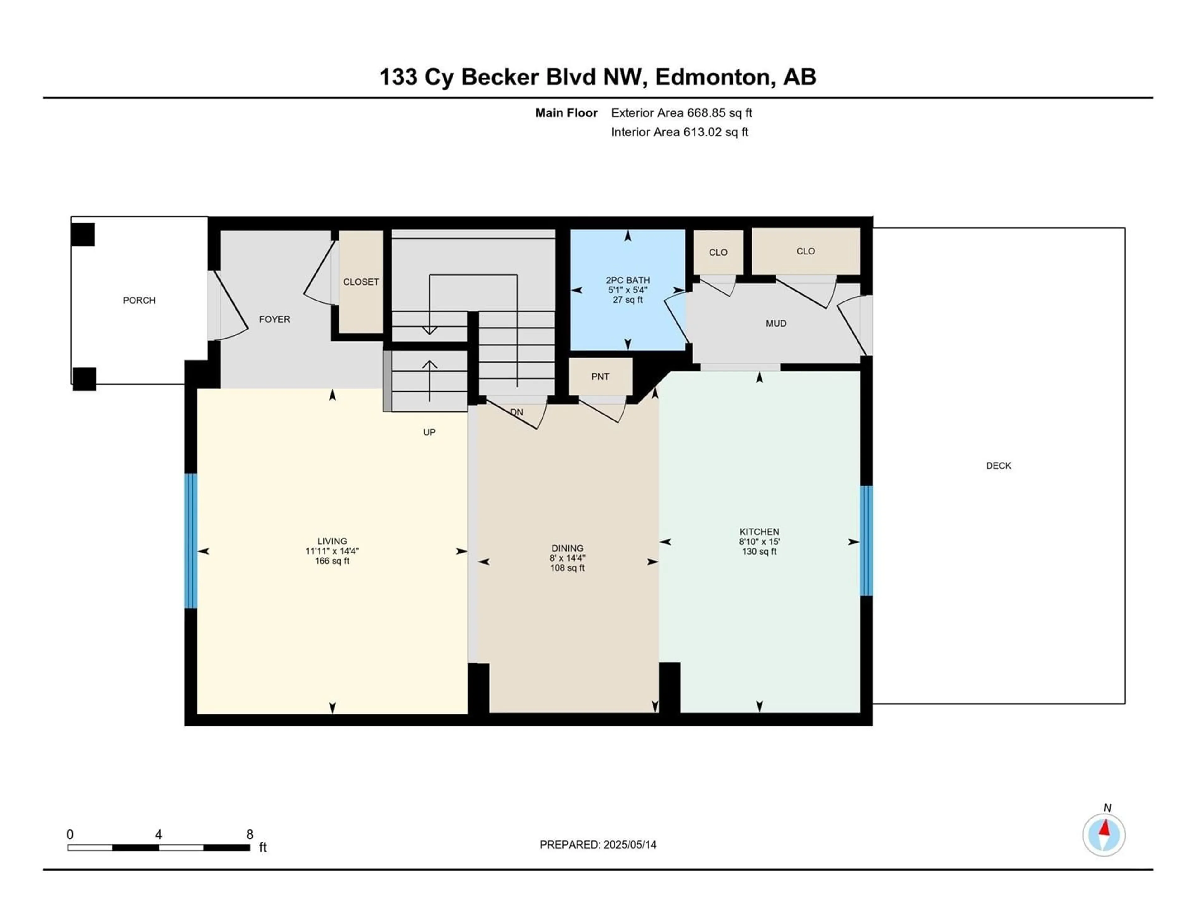 Floor plan for 133 CY BECKER BV, Edmonton Alberta T5Y0X8
