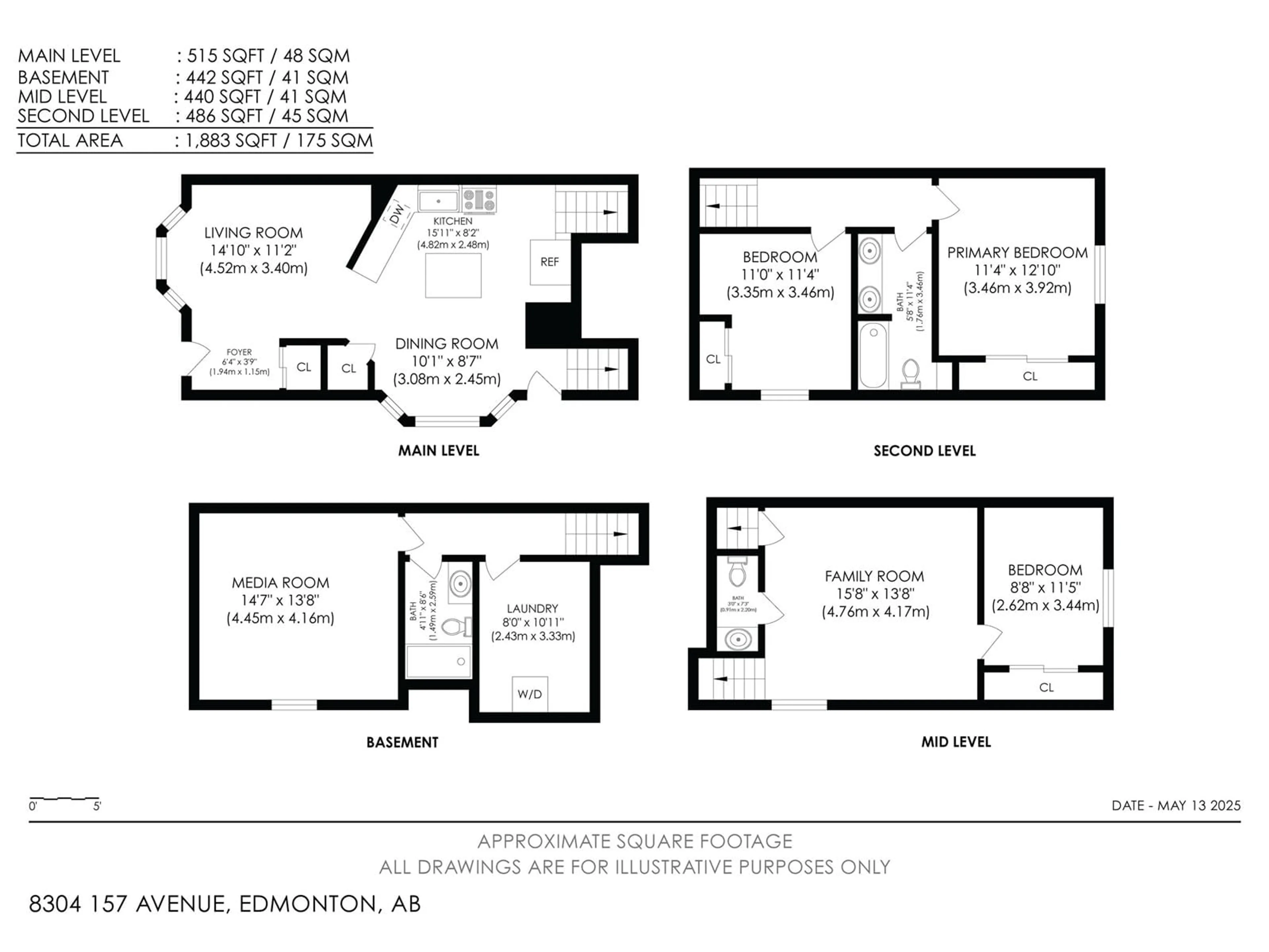 Floor plan for 8304 157 AV, Edmonton Alberta T5Z2P8