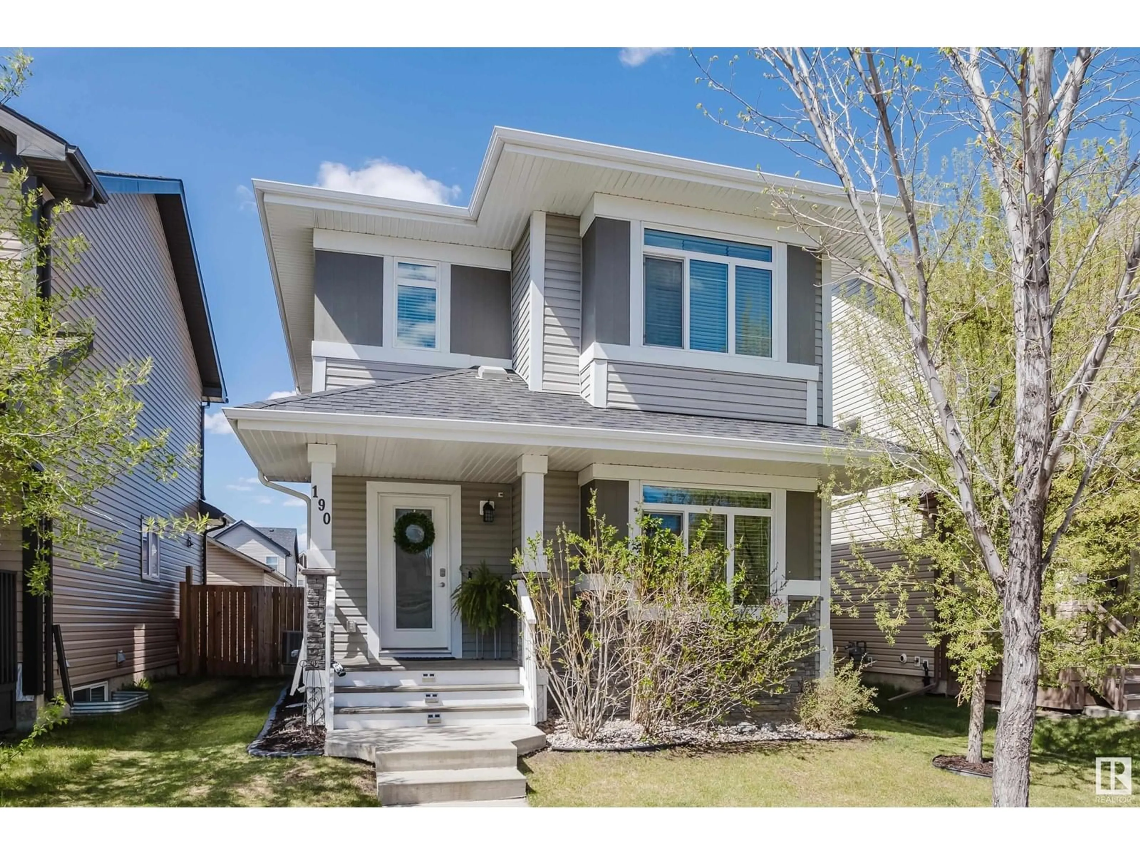 Home with vinyl exterior material, street for SW - 190 ALLARD LINK LI, Edmonton Alberta T6W2J2