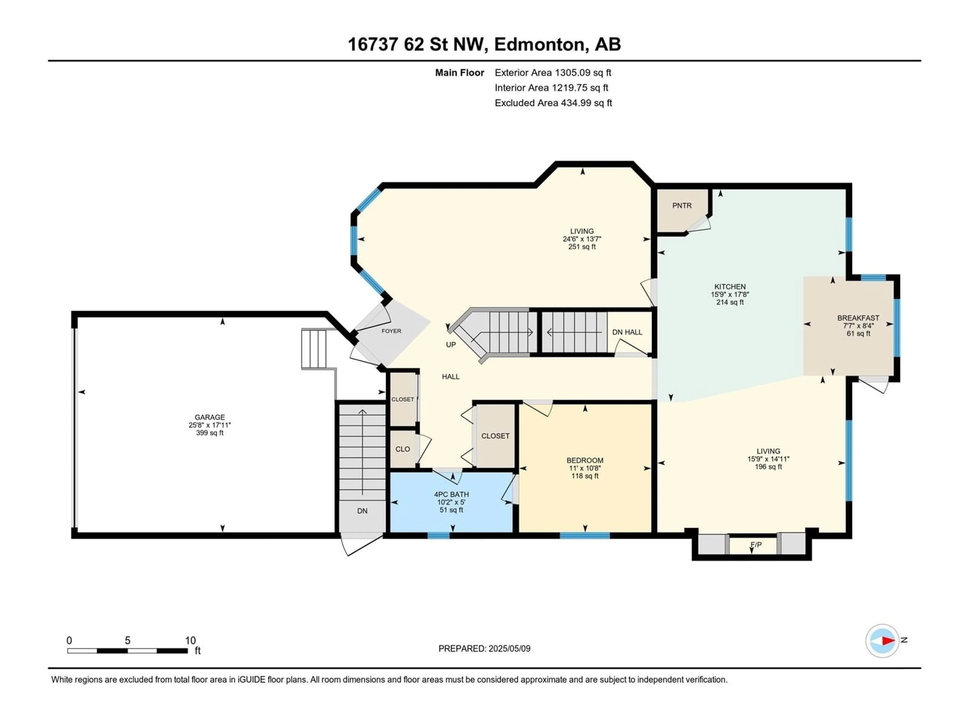 Floor plan for NW - 16737 62 ST, Edmonton Alberta T5Y0Z7